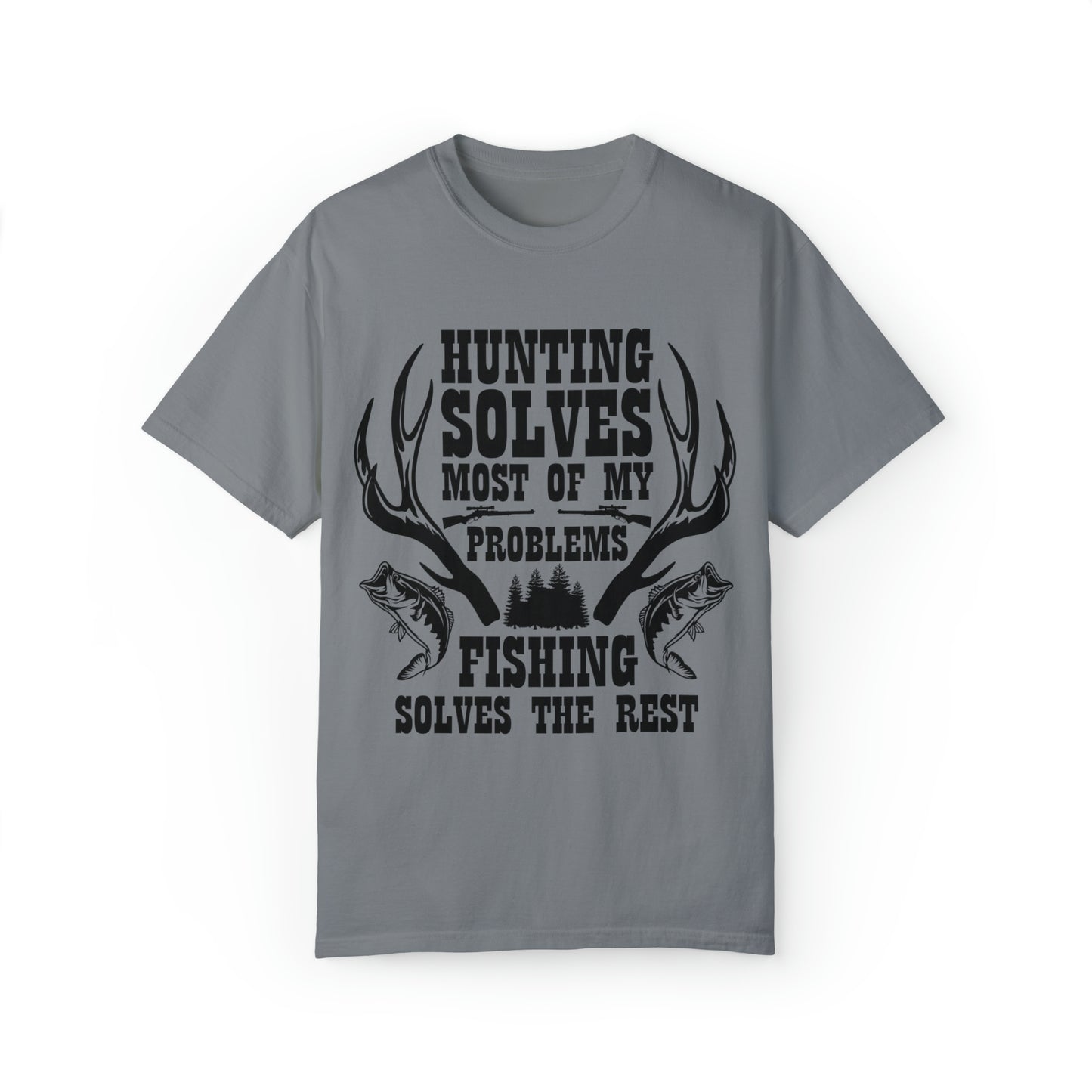 Hunting solves most of my problems Short Sleeve Tee