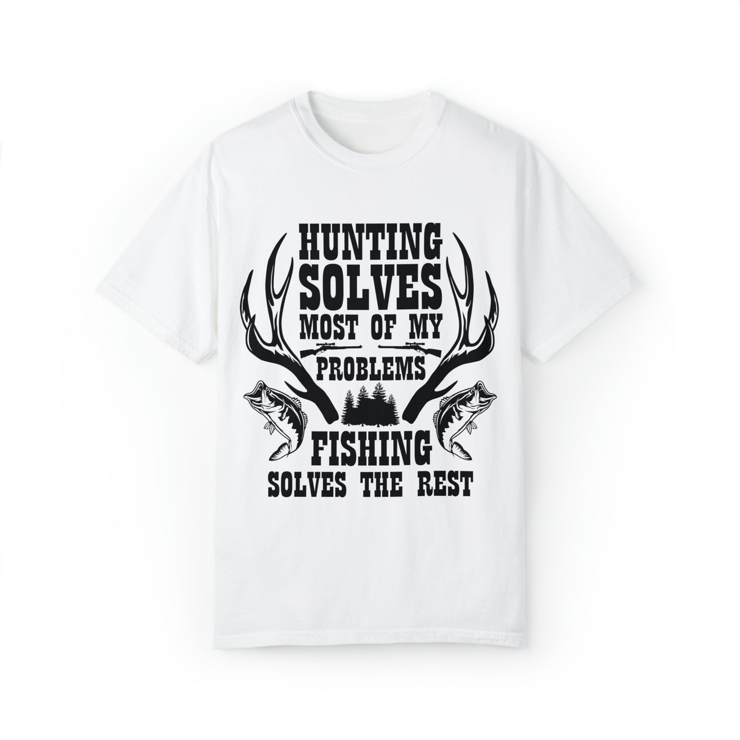 Hunting solves most of my problems Short Sleeve Tee