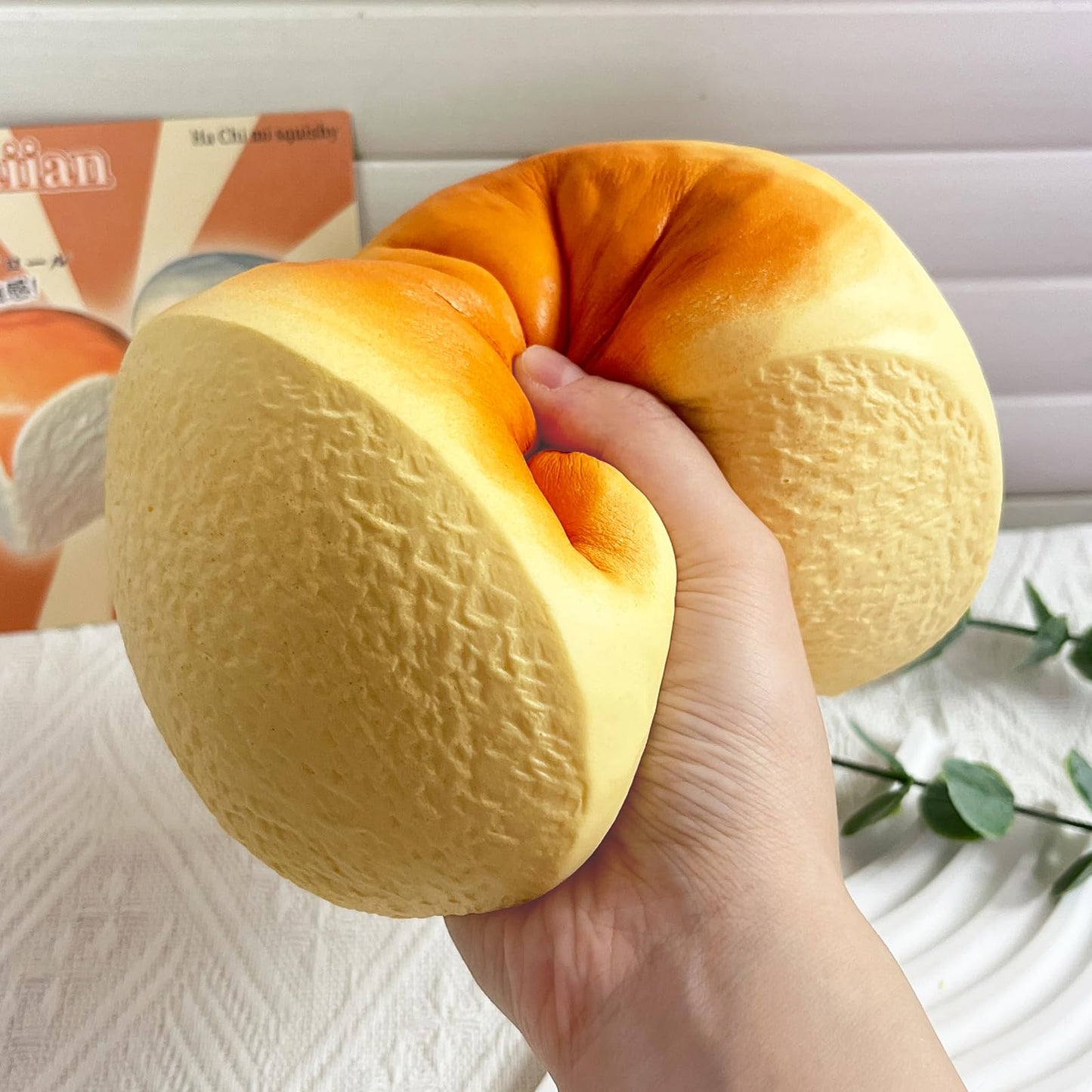 9.5in Butter Squishy,Large Slow Rising Squishy，Sticky Butter Sticks Squeeze Toy,Large Fidget ,Party Favor