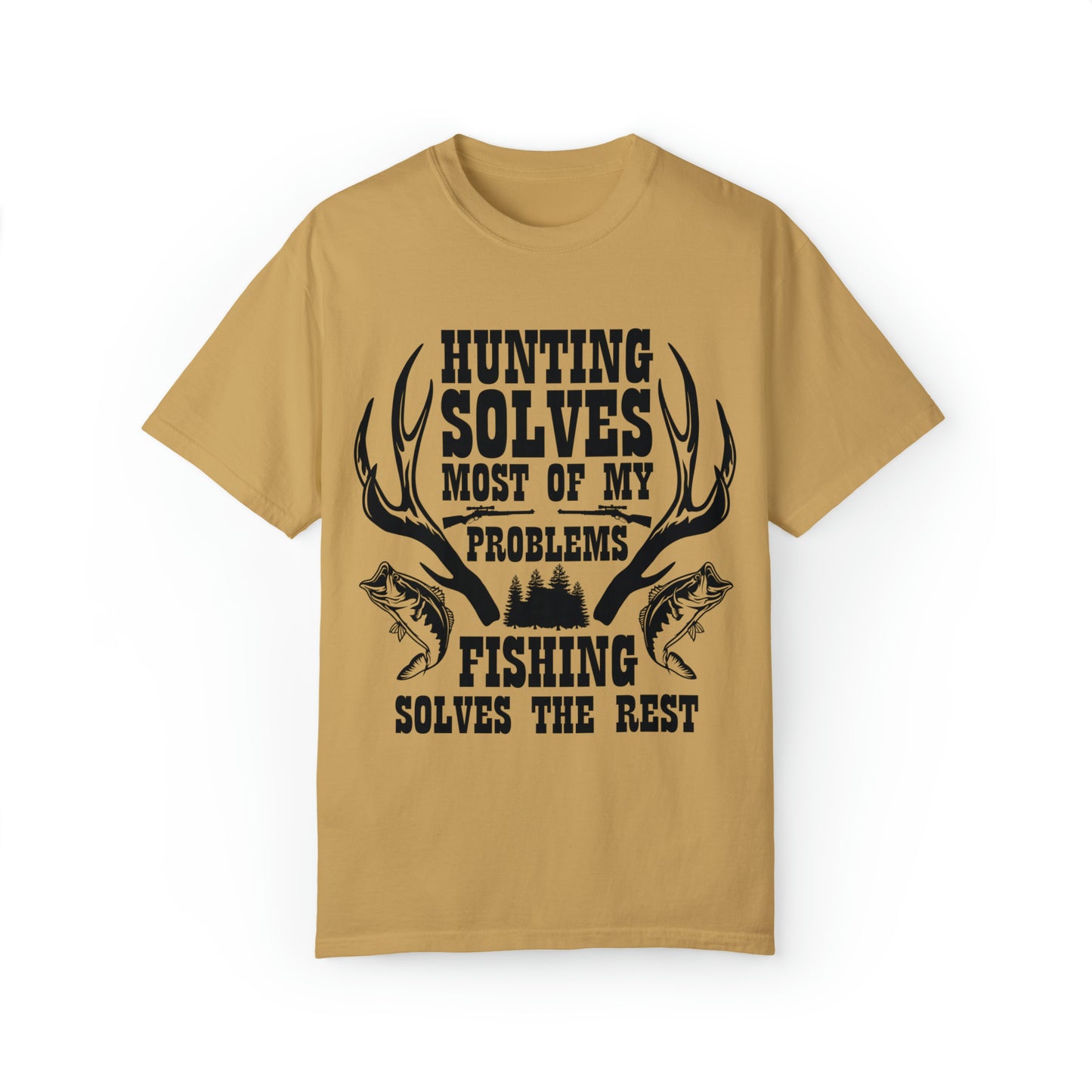 Hunting solves most of my problems Short Sleeve Tee