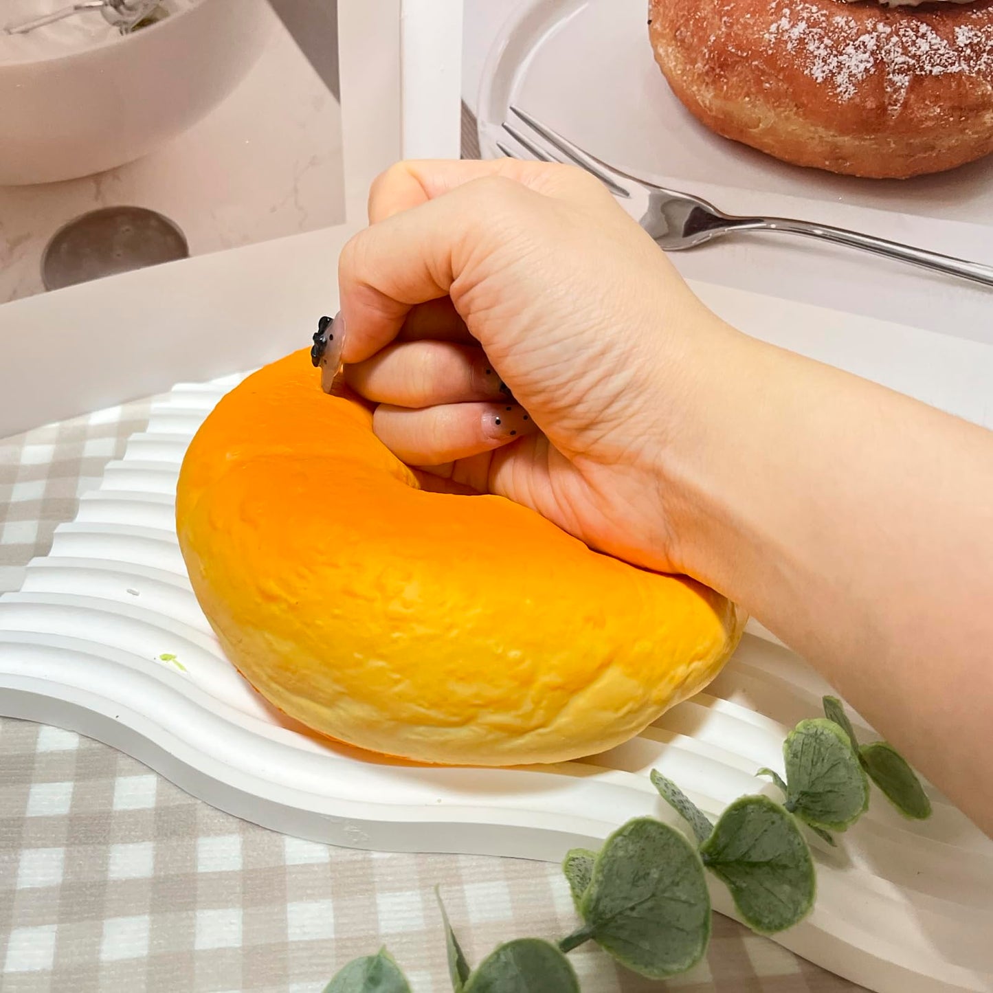 9.5in Butter Squishy,Large Slow Rising Squishy，Sticky Butter Sticks Squeeze Toy,Large Fidget ,Party Favor