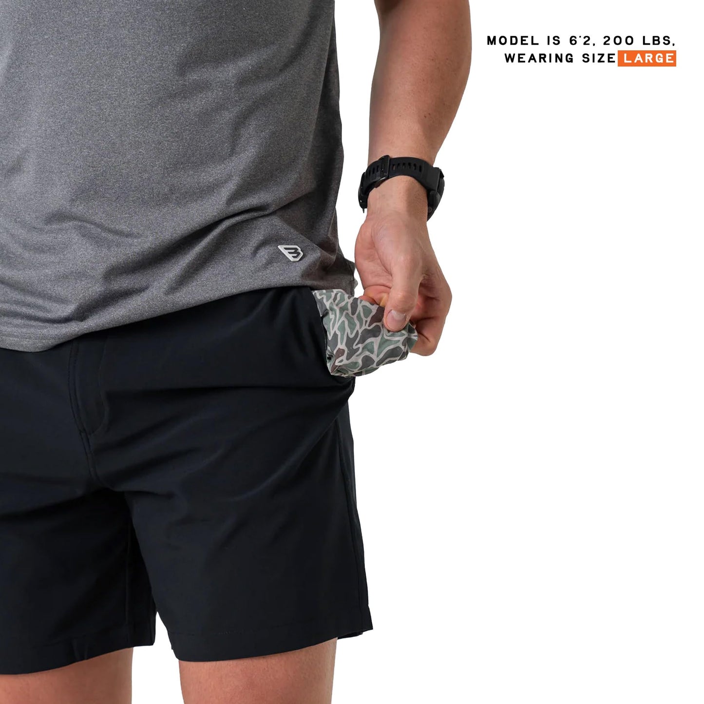 BURLEBO Men’s Everyday Shorts – Lightweight Casual Shorts with Stretch Fabric and Functional Pockets