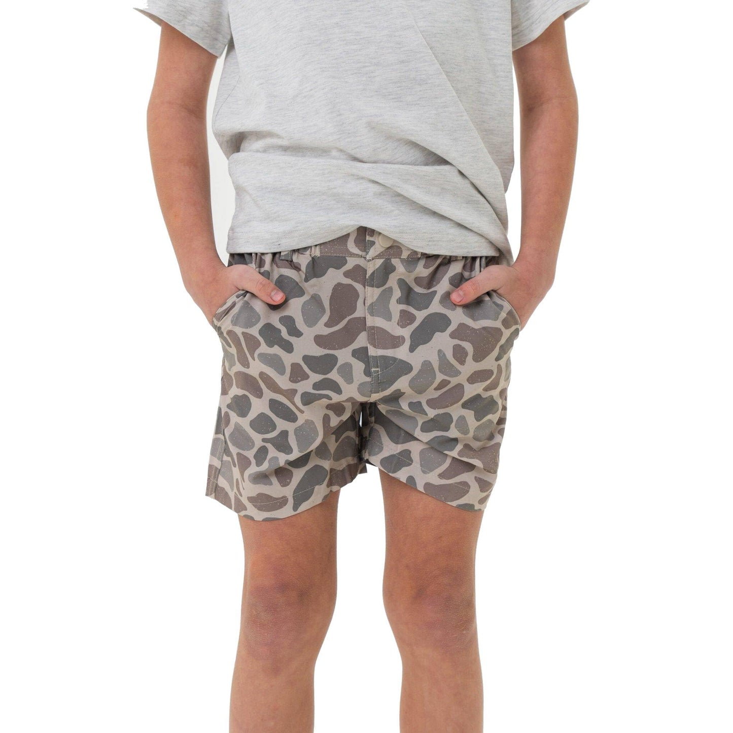 BURLEBO Youth Everyday Shorts – Lightweight Stretch Shorts with Pockets and Adjustable Waistband