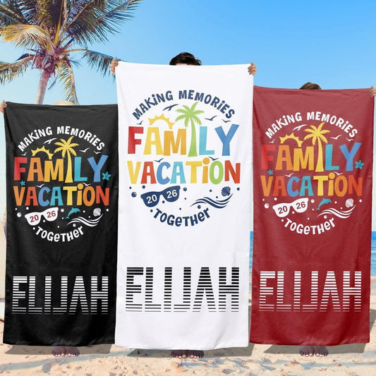Personalized Beach Towels for Kids Adults - Custom Kids Beach Towels with Names- Customized Sand Free Quick Dry Striped Bath/Pool/Beach Towel for Boys Girls Women Men(Color1)