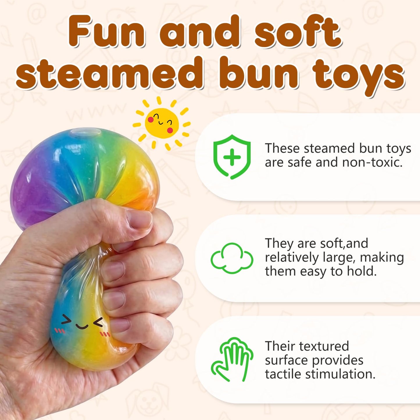 Glitter Dumpling Squishy,Dumpling Squishies,Glitter Dumpling Mystery Box,Colorful Dumpling Stress Balls Fidget,Jumbo Squishy Toy with Steamer Box Suitable for Adult use in Offices (Glitter White)