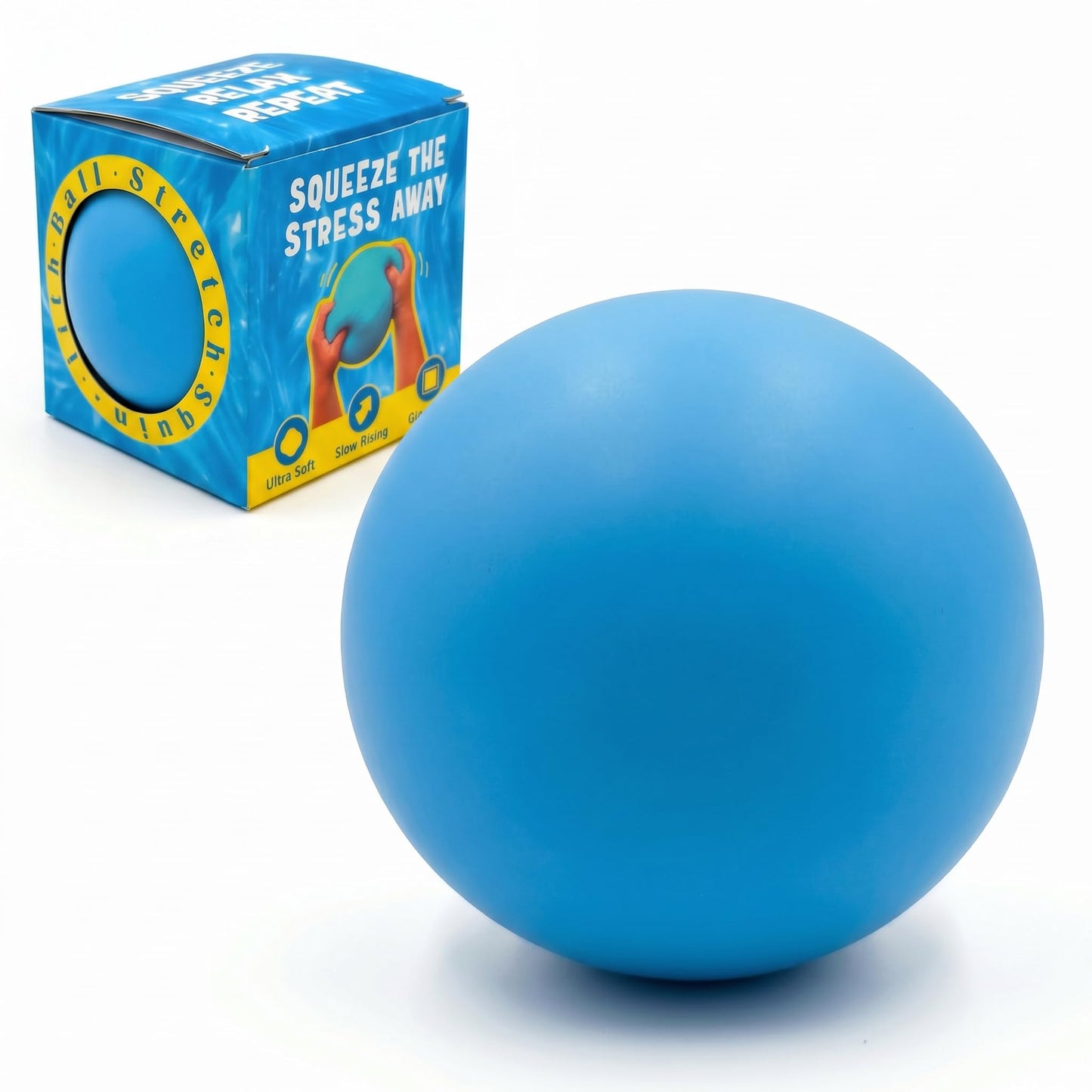 Giant 4 Inches Jumbo Stress Balls for Adults Anxiety Relief, Nedoh Balls Squishy Balls Fidget Squeeze Squish Big Ball for Anti-Stress