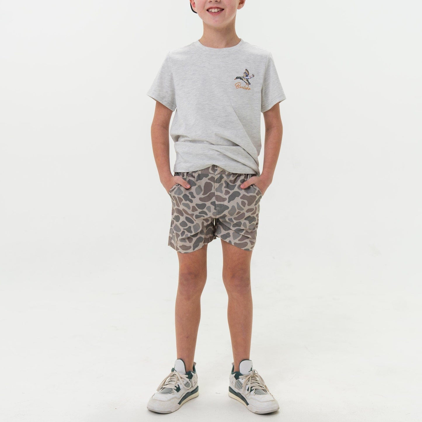 BURLEBO Youth Everyday Shorts – Lightweight Stretch Shorts with Pockets and Adjustable Waistband