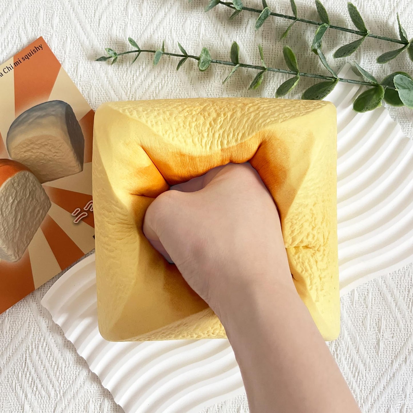 9.5in Butter Squishy,Large Slow Rising Squishy，Sticky Butter Sticks Squeeze Toy,Large Fidget ,Party Favor