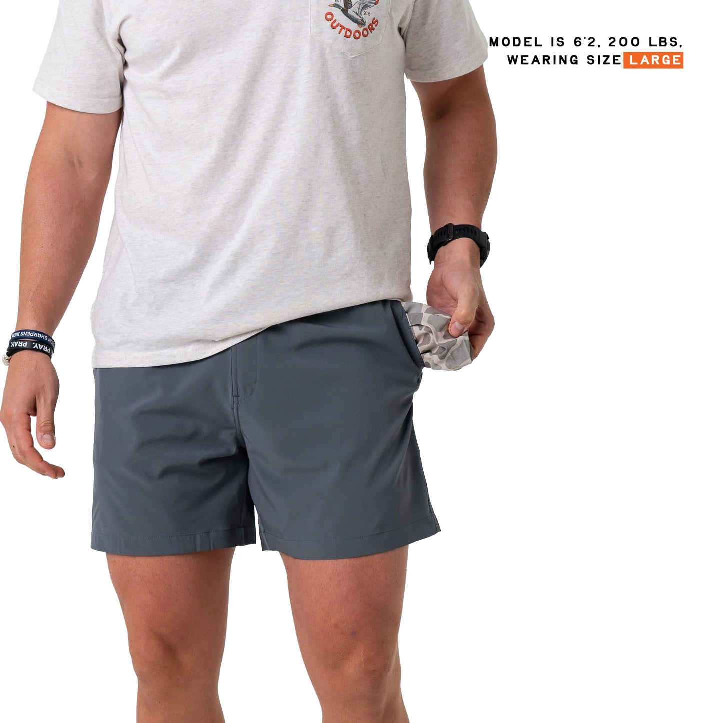 BURLEBO Men’s Everyday Shorts – Lightweight Casual Shorts with Stretch Fabric and Functional Pockets