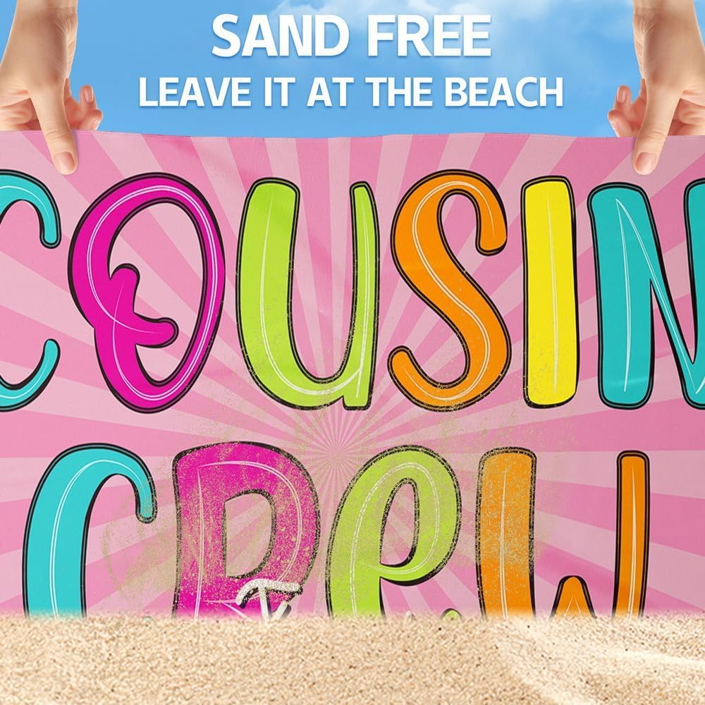 Personalized Beach Towels for Kids Adults - Custom Kids Beach Towels with Names- Customized Sand Free Quick Dry Striped Bath/Pool/Beach Towel for Boys Girls Women Men(Color1)