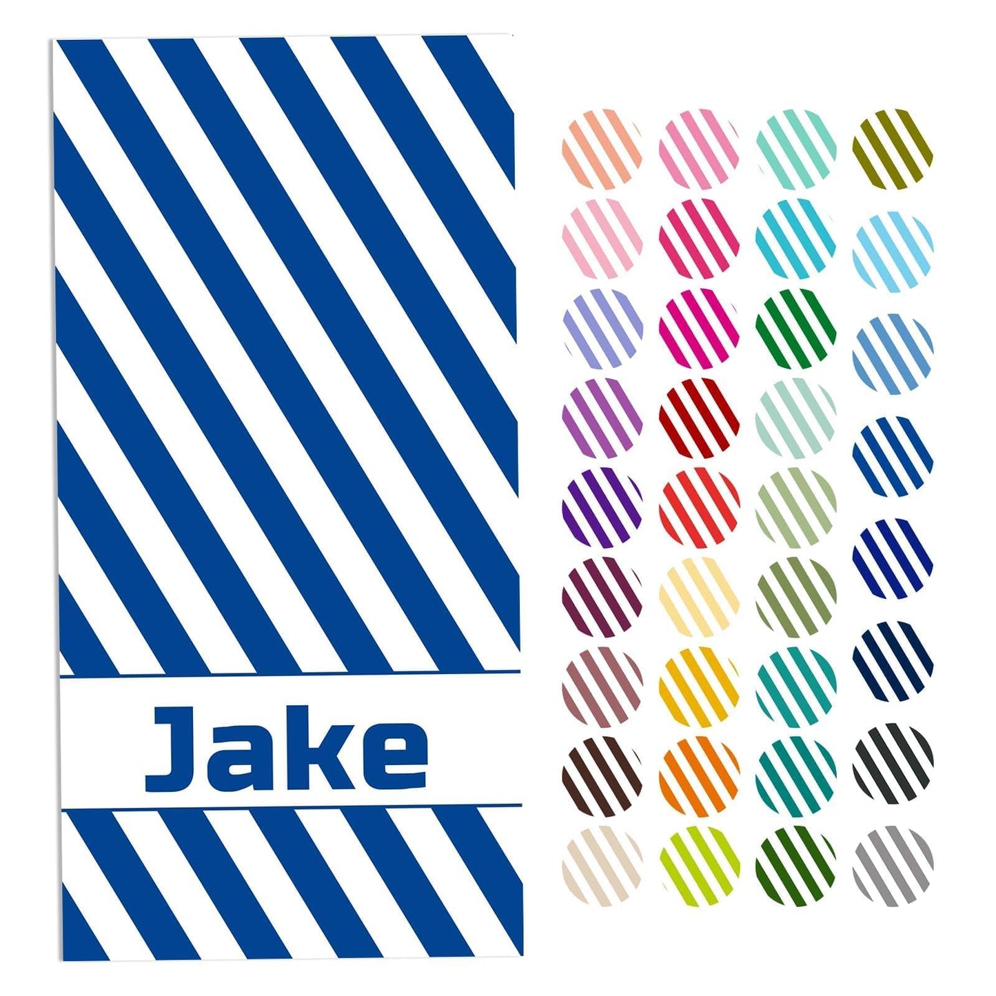 Personalized Beach Towels for Kids Adults - Custom Kids Beach Towels with Names- Customized Sand Free Quick Dry Striped Bath/Pool/Beach Towel for Boys Girls Women Men(Color1)