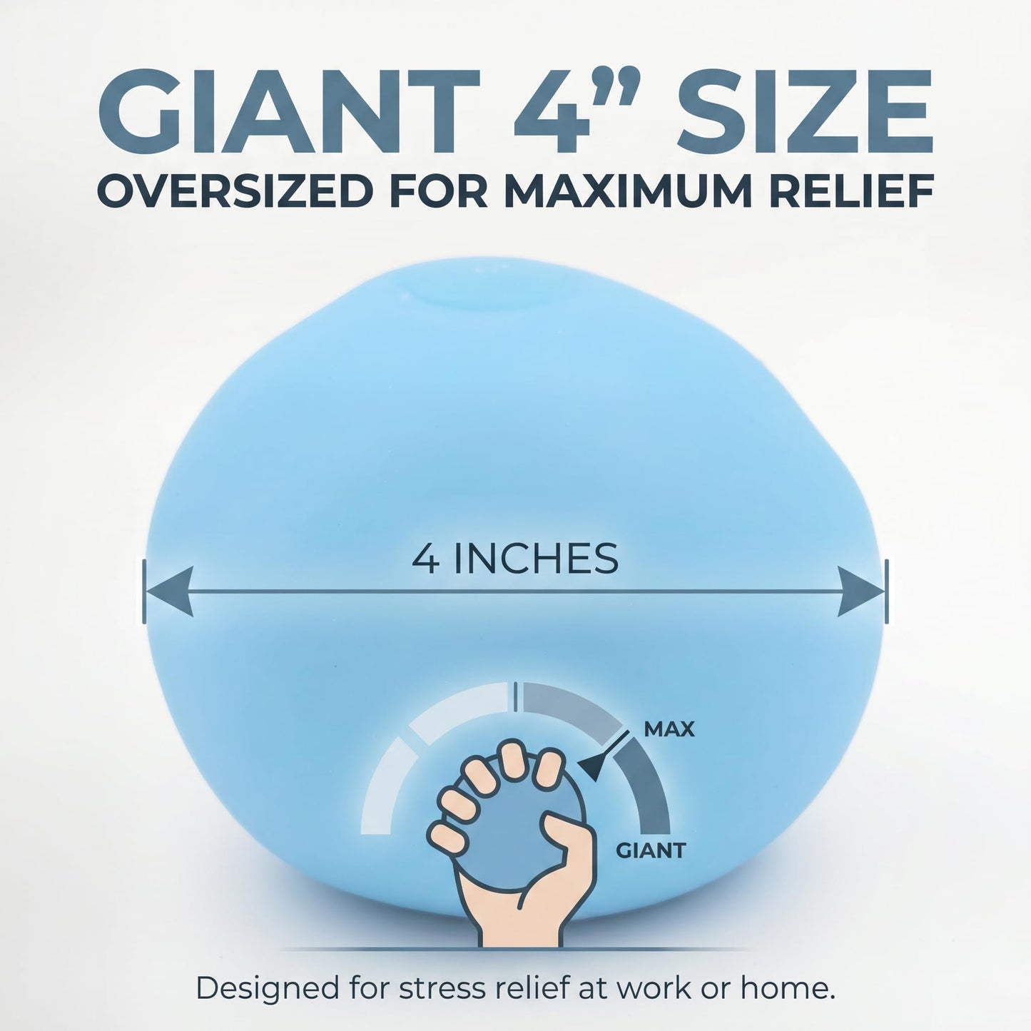 Giant 4 Inches Jumbo Stress Balls for Adults Anxiety Relief, Nedoh Balls Squishy Balls Fidget Squeeze Squish Big Ball for Anti-Stress