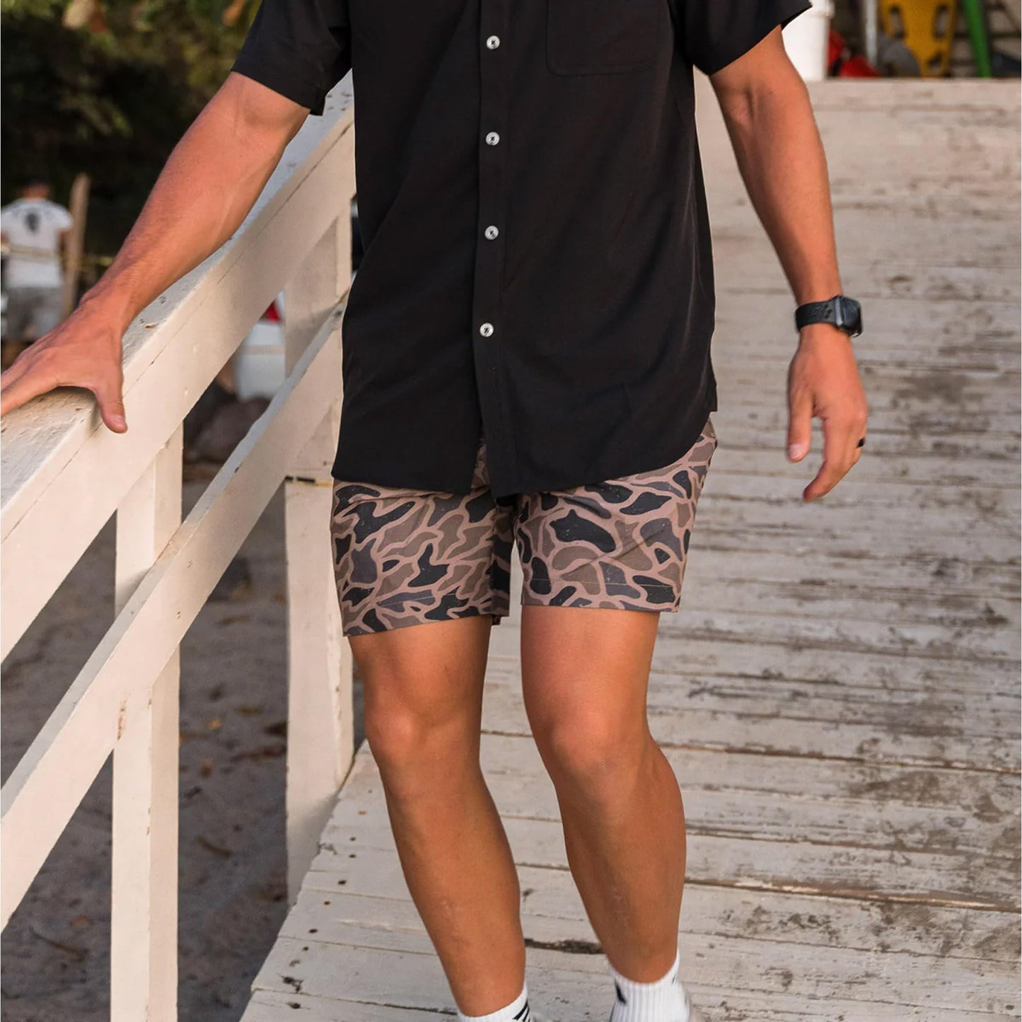 BURLEBO Men’s Everyday Shorts – Lightweight Casual Shorts with Stretch Fabric and Functional Pockets