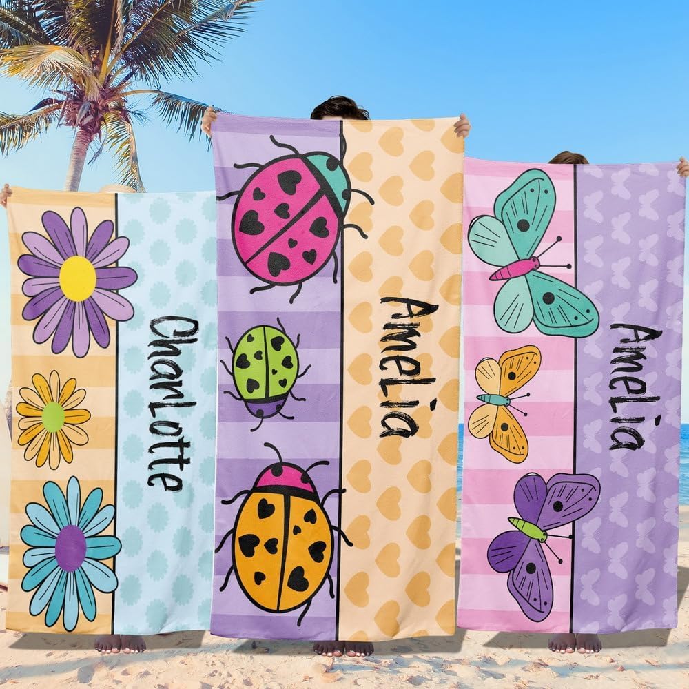 Personalized Beach Towels for Kids - Custom Ice Cream Drip Baseball Beach Towel for Boys,Customized Ultra Absorbent Super Soft Swim/Pool Towel,Team Gift,Youth Baseball Gift for Boys