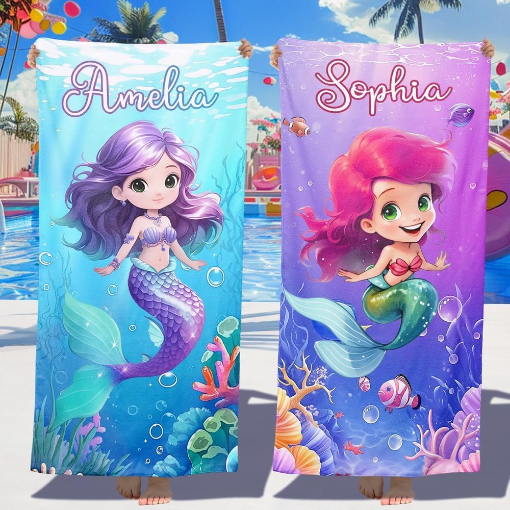 Personalized Beach Towels for Kids - Custom Ice Cream Drip Baseball Beach Towel for Boys,Customized Ultra Absorbent Super Soft Swim/Pool Towel,Team Gift,Youth Baseball Gift for Boys