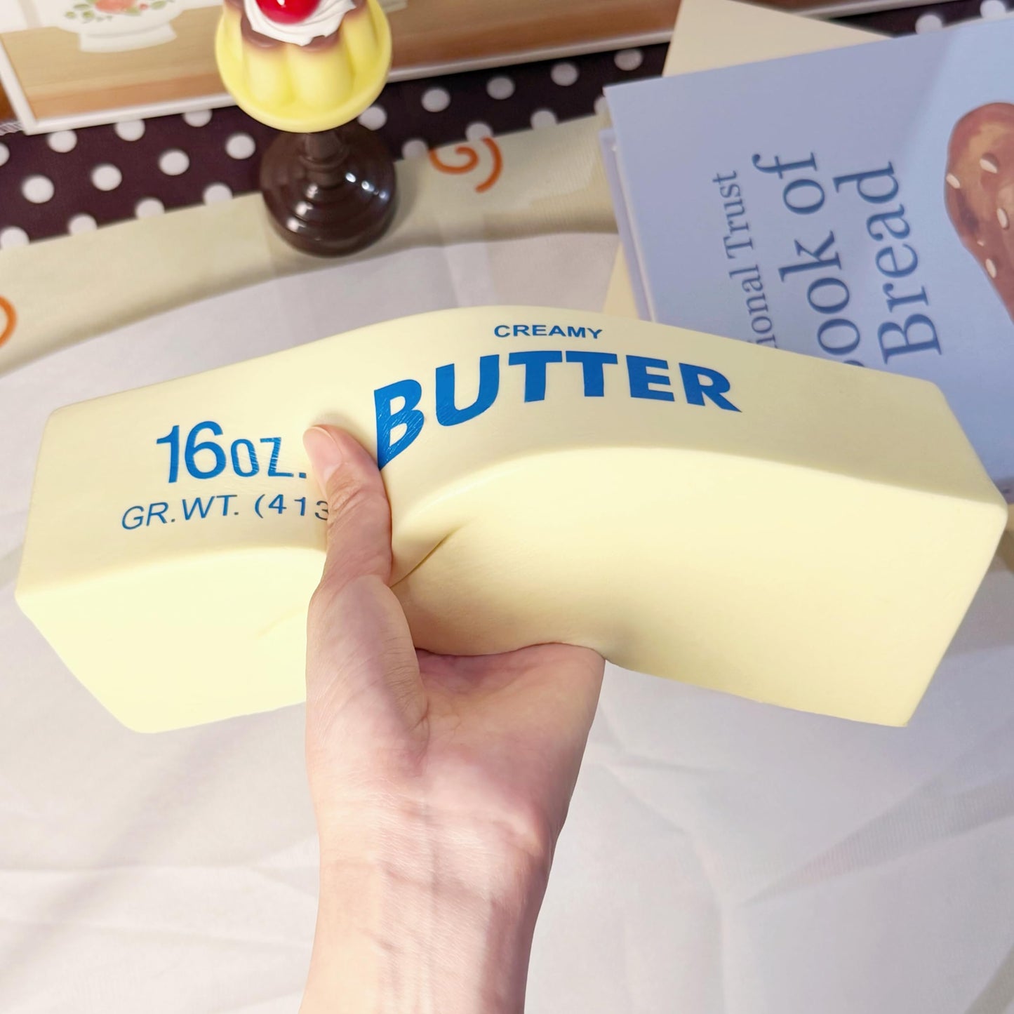 9.5in Butter Squishy,Large Slow Rising Squishy，Sticky Butter Sticks Squeeze Toy,Large Fidget ,Party Favor