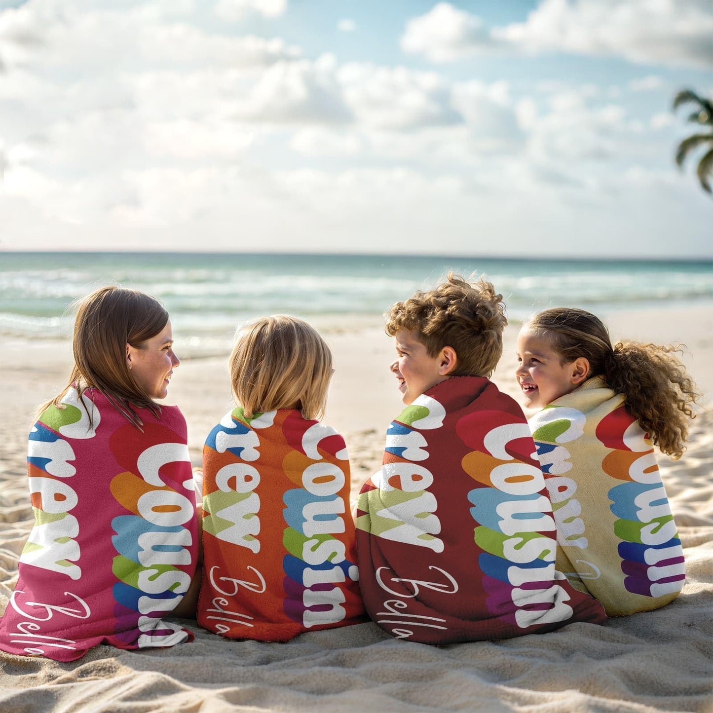 Personalized Beach Towels for Kids Adults - Custom Kids Beach Towels with Names- Customized Sand Free Quick Dry Striped Bath/Pool/Beach Towel for Boys Girls Women Men(Color1)