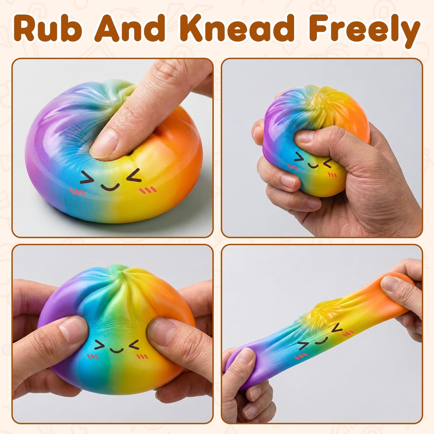 Glitter Dumpling Squishy,Dumpling Squishies,Glitter Dumpling Mystery Box,Colorful Dumpling Stress Balls Fidget,Jumbo Squishy Toy with Steamer Box Suitable for Adult use in Offices (Glitter White)