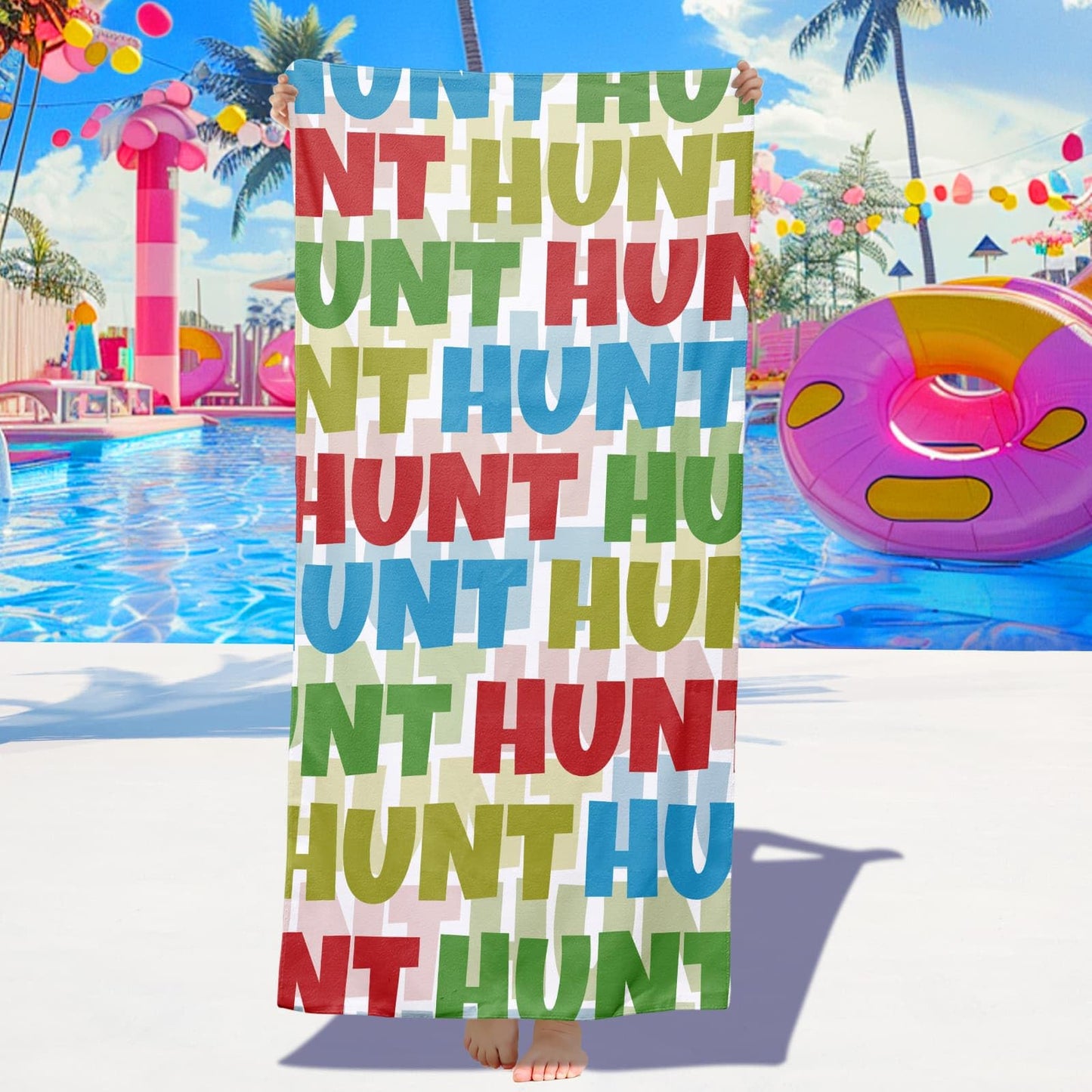 Personalized Beach Towels for Kids Adults - Custom Kids Beach Towels with Names- Customized Sand Free Quick Dry Striped Bath/Pool/Beach Towel for Boys Girls Women Men(Color1)