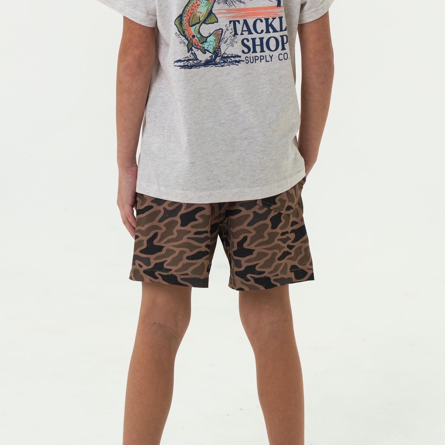 BURLEBO Youth Everyday Shorts – Lightweight Stretch Shorts with Pockets and Adjustable Waistband