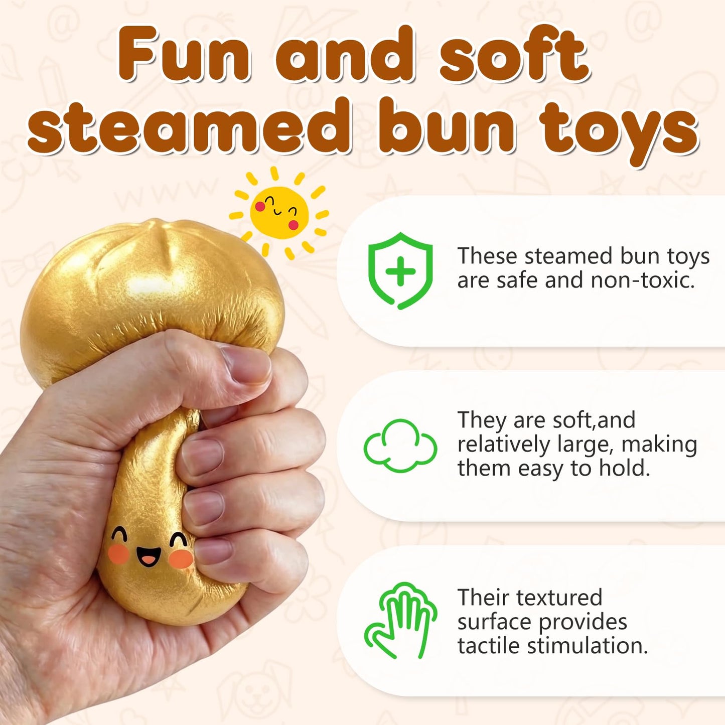 Glitter Dumpling Squishy,Dumpling Squishies,Glitter Dumpling Mystery Box,Colorful Dumpling Stress Balls Fidget,Jumbo Squishy Toy with Steamer Box Suitable for Adult use in Offices (Glitter White)