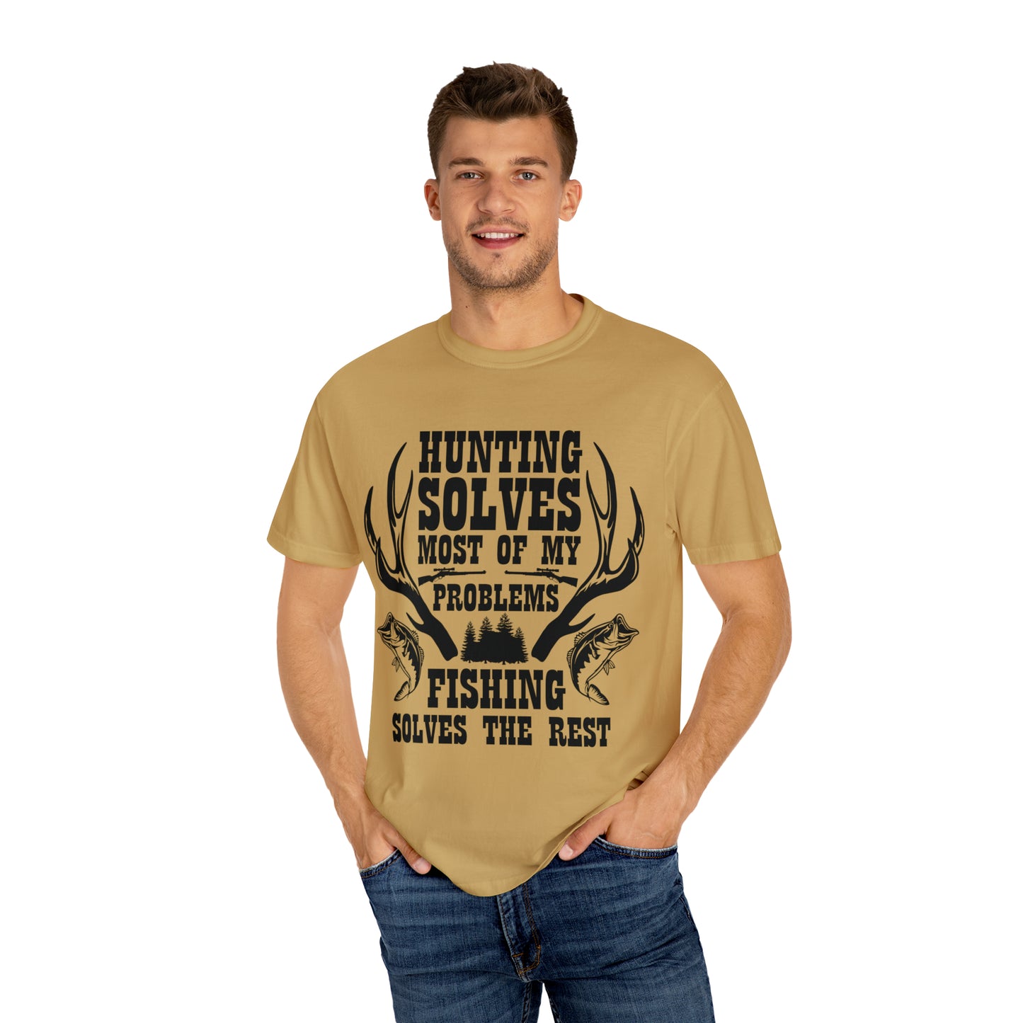 Hunting solves most of my problems Short Sleeve Tee