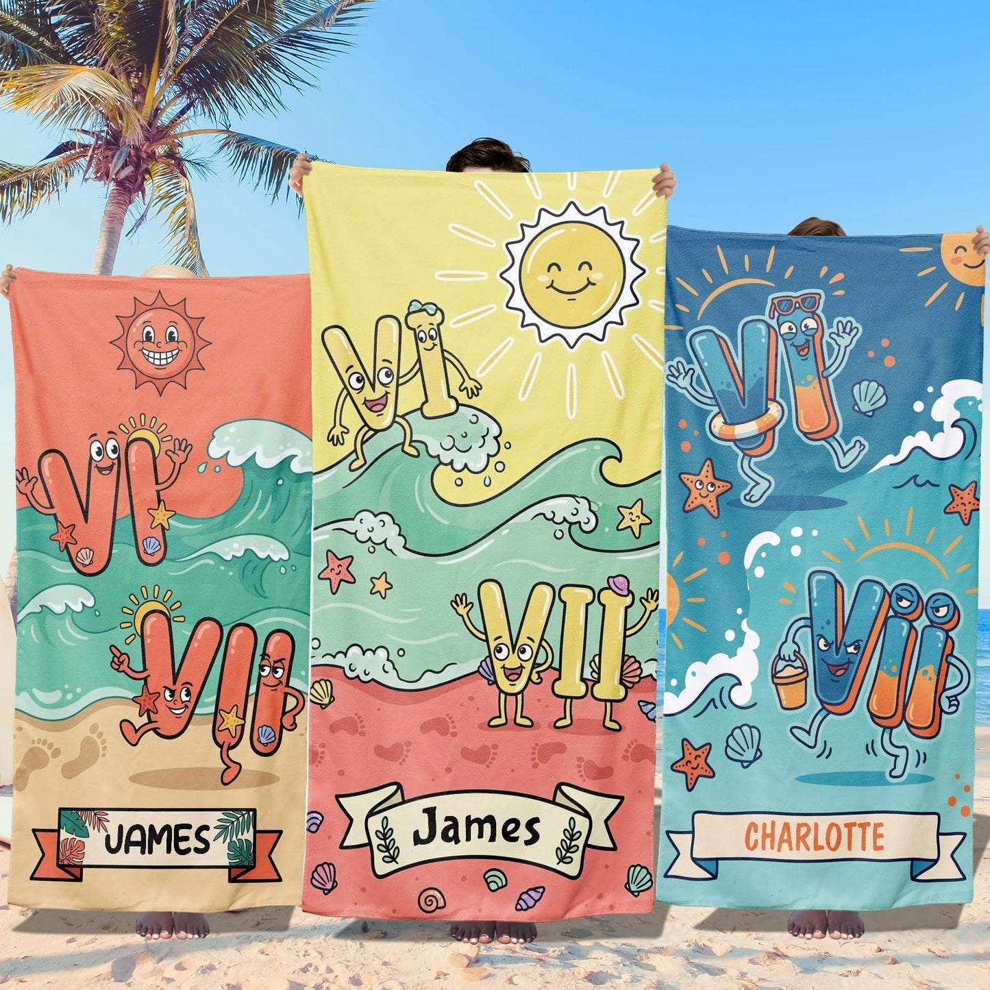 Personalized Beach Towels for Kids - Custom Ice Cream Drip Baseball Beach Towel for Boys,Customized Ultra Absorbent Super Soft Swim/Pool Towel,Team Gift,Youth Baseball Gift for Boys