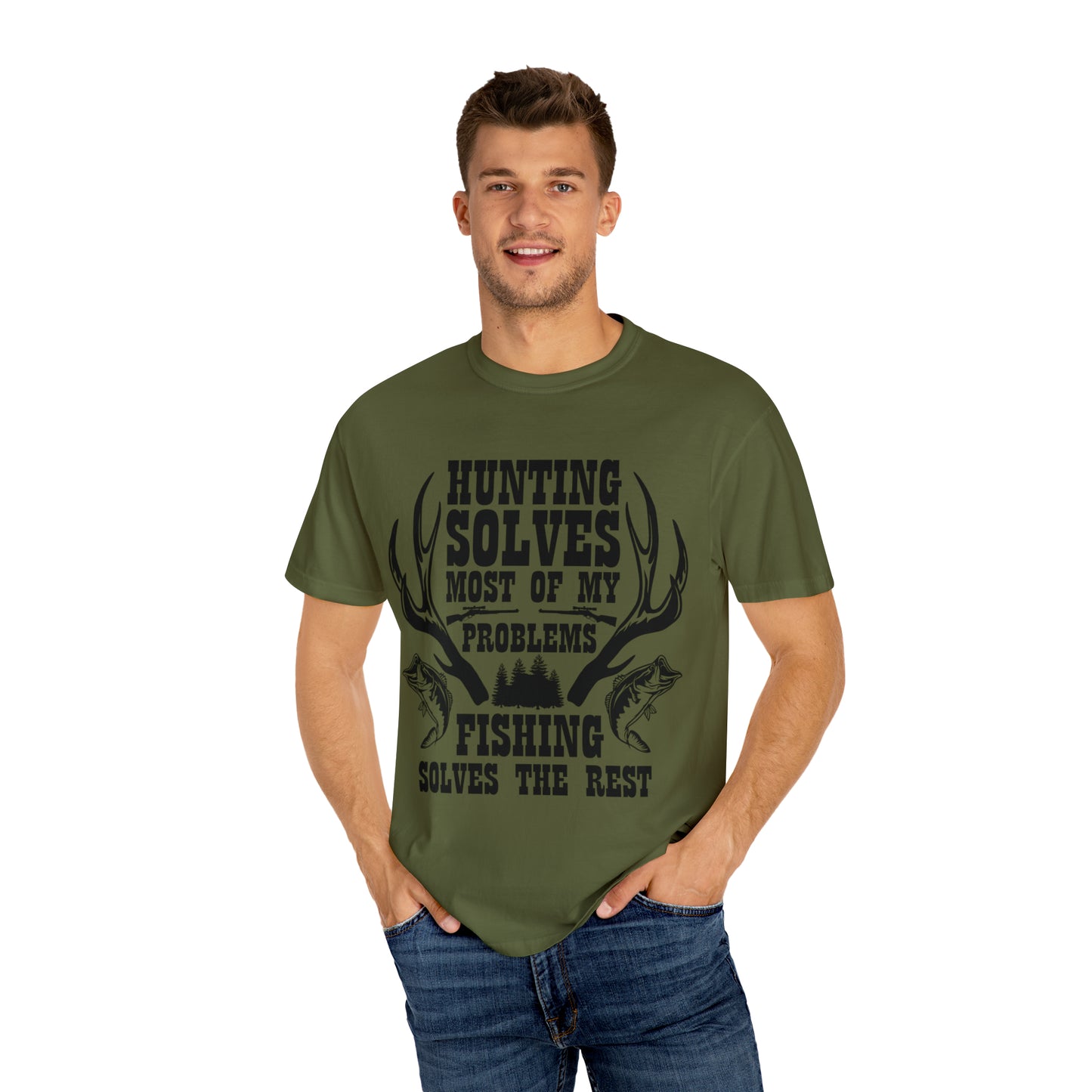 Hunting solves most of my problems Short Sleeve Tee