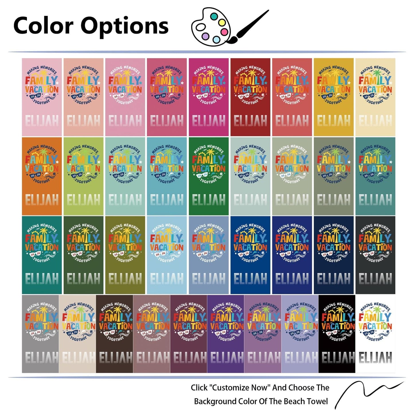 Personalized Beach Towels for Kids Adults - Custom Kids Beach Towels with Names- Customized Sand Free Quick Dry Striped Bath/Pool/Beach Towel for Boys Girls Women Men(Color1)