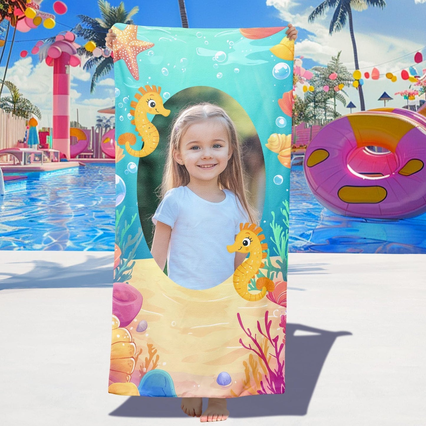 Personalized Beach Towels for Kids - Custom Ice Cream Drip Baseball Beach Towel for Boys,Customized Ultra Absorbent Super Soft Swim/Pool Towel,Team Gift,Youth Baseball Gift for Boys