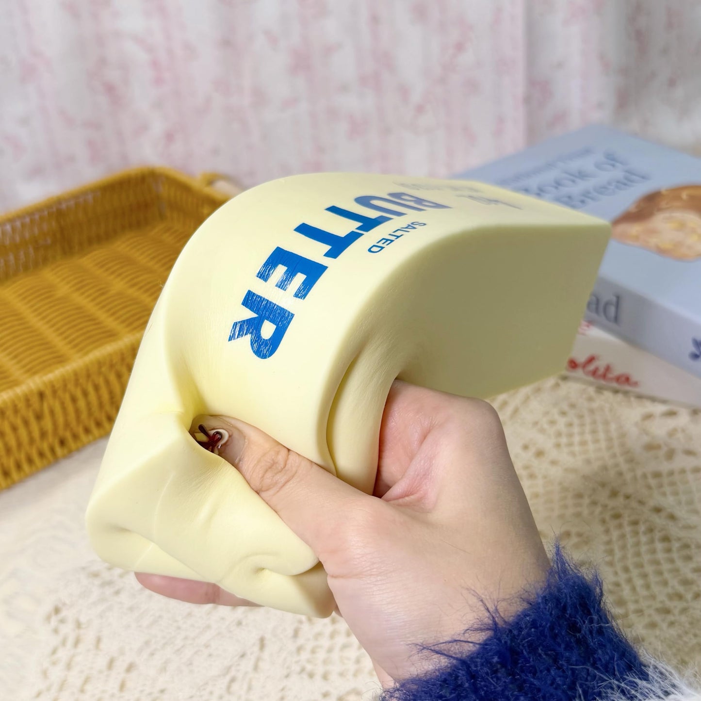 9.5in Butter Squishy,Large Slow Rising Squishy，Sticky Butter Sticks Squeeze Toy,Large Fidget ,Party Favor