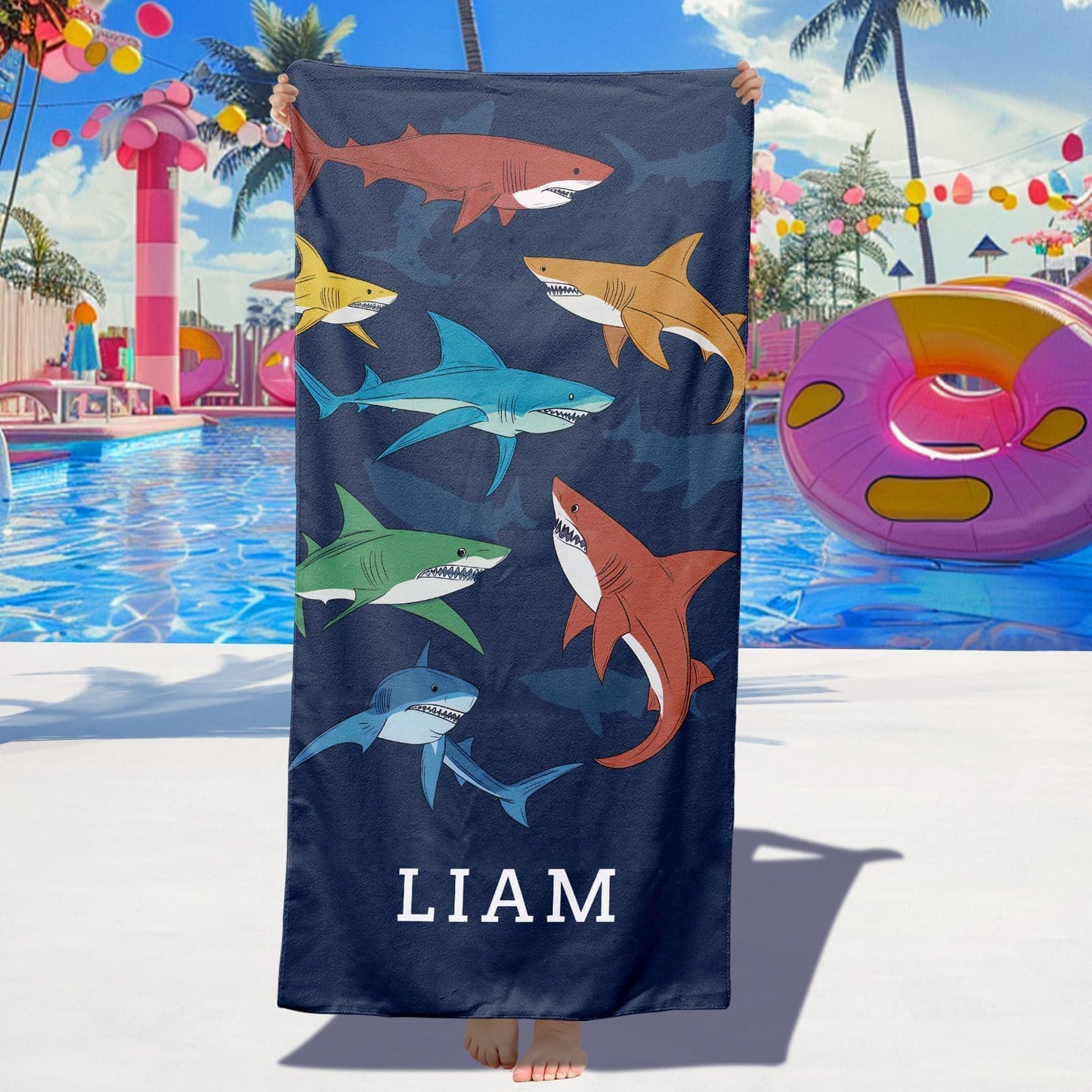 Personalized Beach Towels for Kids - Custom Ice Cream Drip Baseball Beach Towel for Boys,Customized Ultra Absorbent Super Soft Swim/Pool Towel,Team Gift,Youth Baseball Gift for Boys