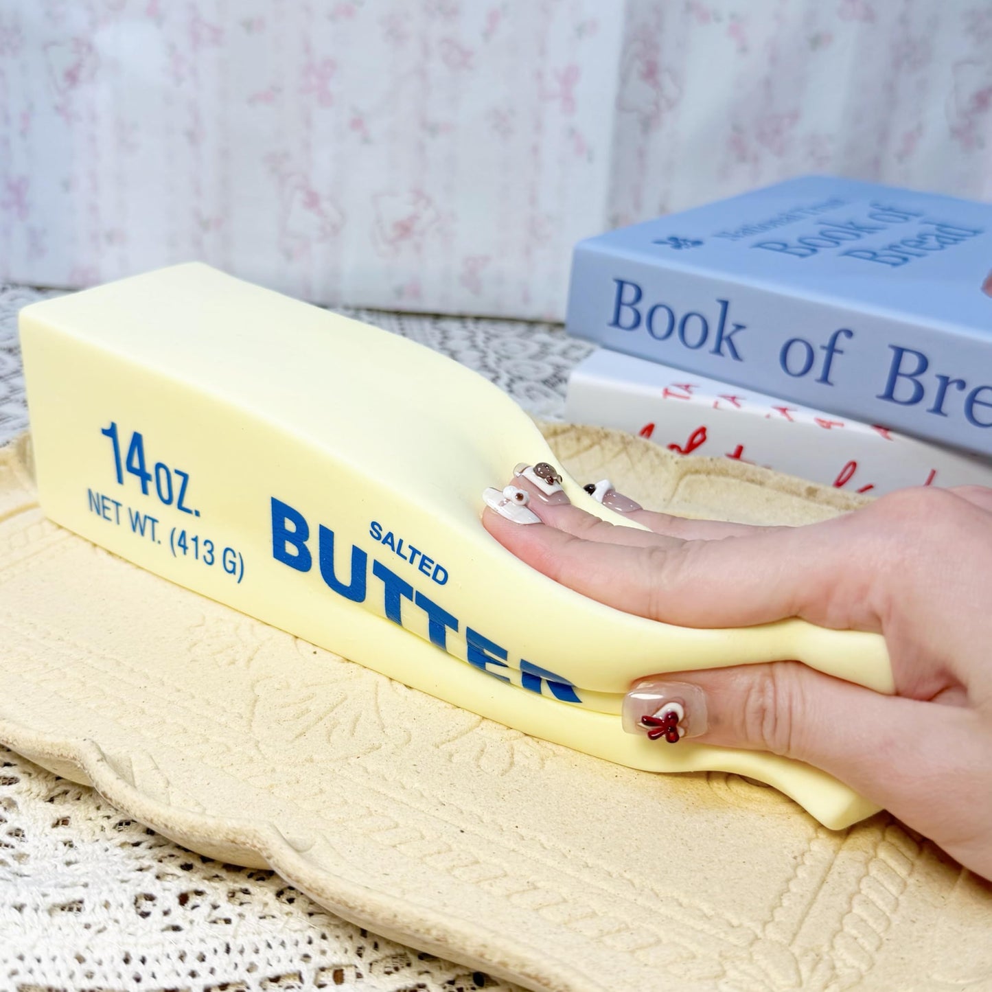 9.5in Butter Squishy,Large Slow Rising Squishy，Sticky Butter Sticks Squeeze Toy,Large Fidget ,Party Favor