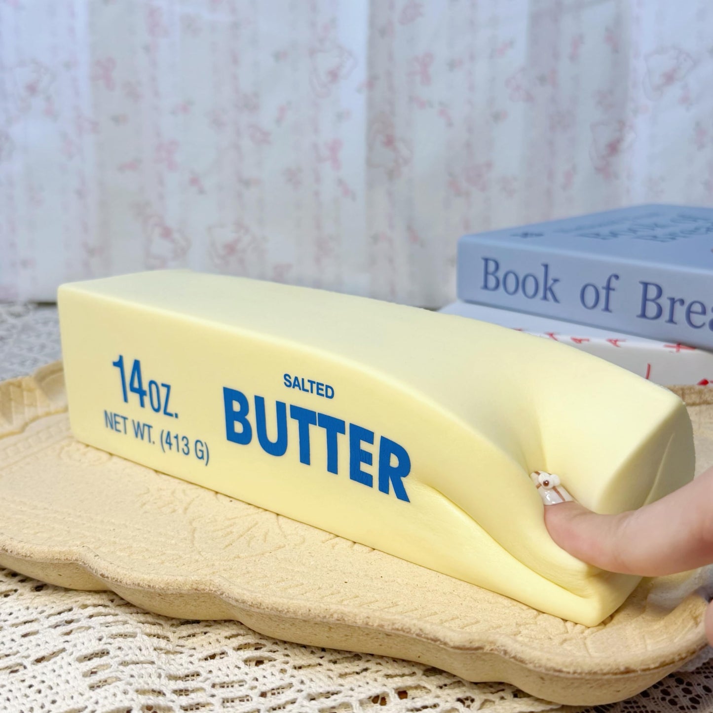 9.5in Butter Squishy,Large Slow Rising Squishy，Sticky Butter Sticks Squeeze Toy,Large Fidget ,Party Favor