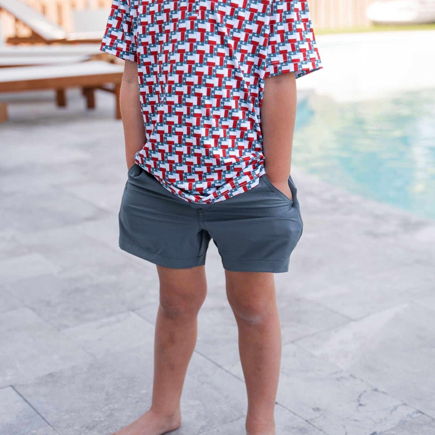 BURLEBO Youth Everyday Shorts – Lightweight Stretch Shorts with Pockets and Adjustable Waistband