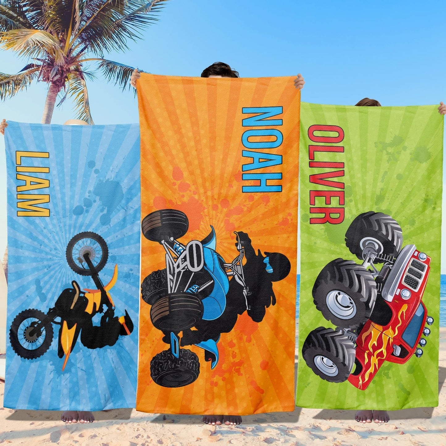 Personalized Beach Towels for Kids - Custom Ice Cream Drip Baseball Beach Towel for Boys,Customized Ultra Absorbent Super Soft Swim/Pool Towel,Team Gift,Youth Baseball Gift for Boys
