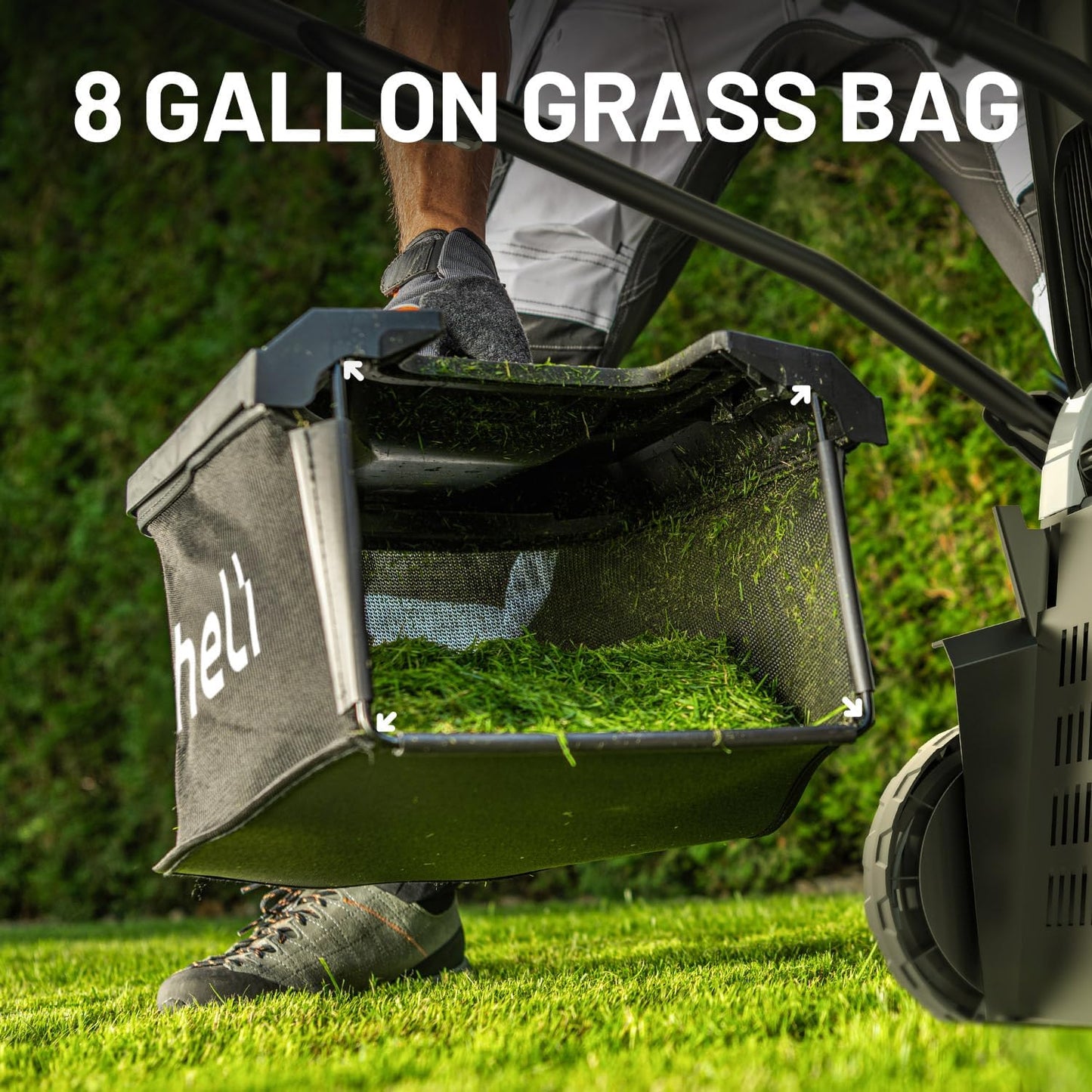 Litheli 18-inch 40V Brushless Lawn Mower for Garden Yards, Lightweight Cordless Lawn Mower Battery Powered with 6-Position Height Adjustment, 2x5.0Ah Battery Included