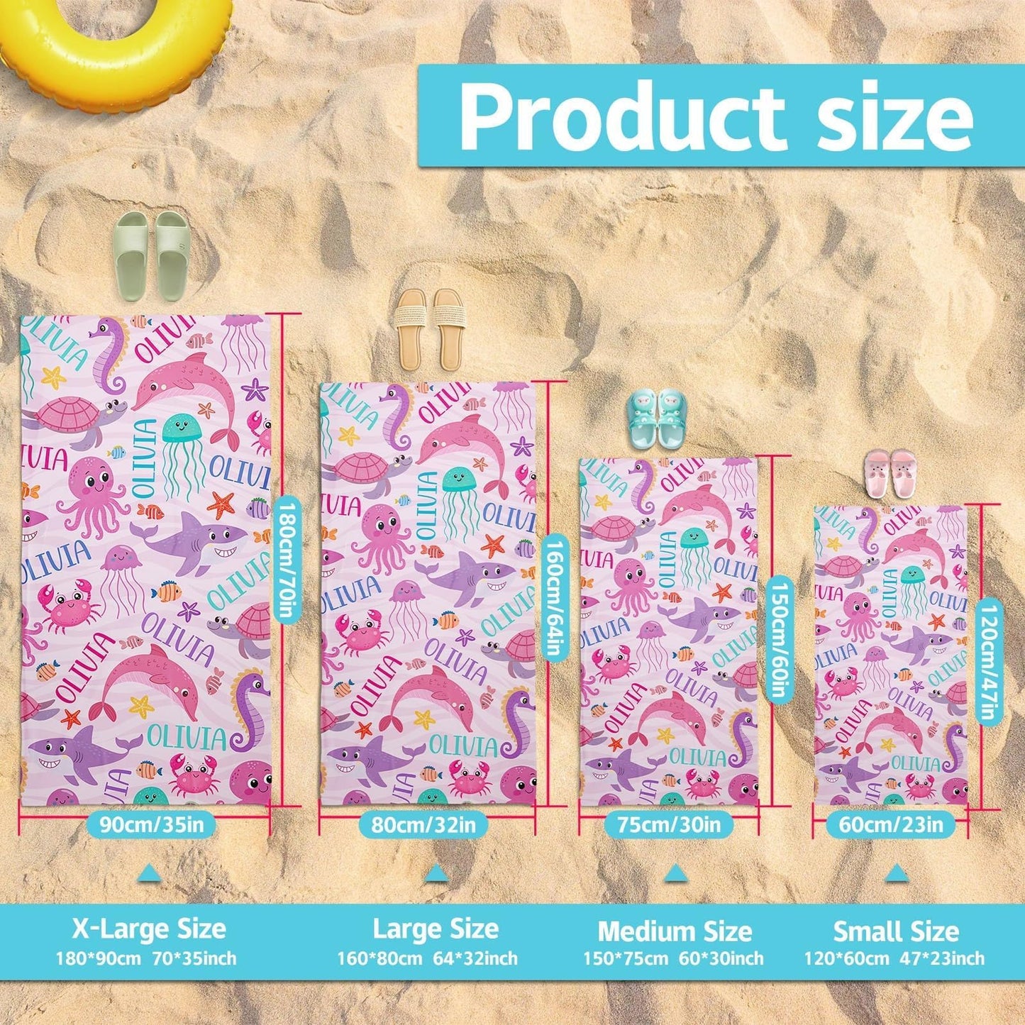 Personalized Beach Towels for Kids - Custom Ice Cream Drip Baseball Beach Towel for Boys,Customized Ultra Absorbent Super Soft Swim/Pool Towel,Team Gift,Youth Baseball Gift for Boys