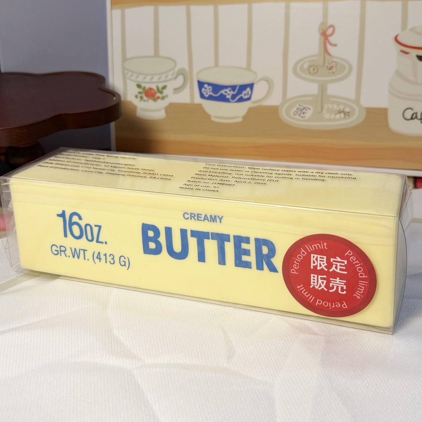 9.5in Butter Squishy,Large Slow Rising Squishy，Sticky Butter Sticks Squeeze Toy,Large Fidget ,Party Favor