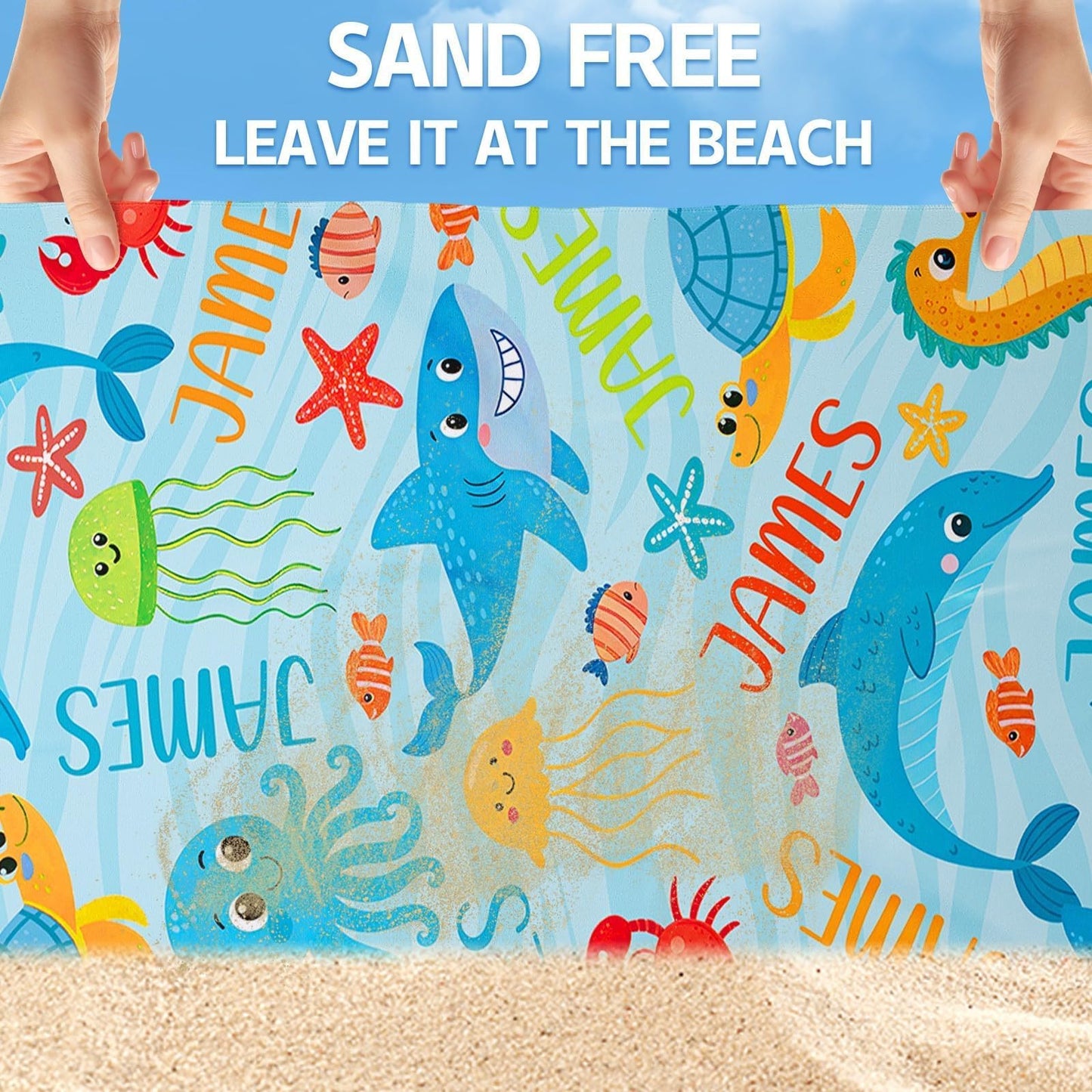 Personalized Beach Towels for Kids - Custom Ice Cream Drip Baseball Beach Towel for Boys,Customized Ultra Absorbent Super Soft Swim/Pool Towel,Team Gift,Youth Baseball Gift for Boys