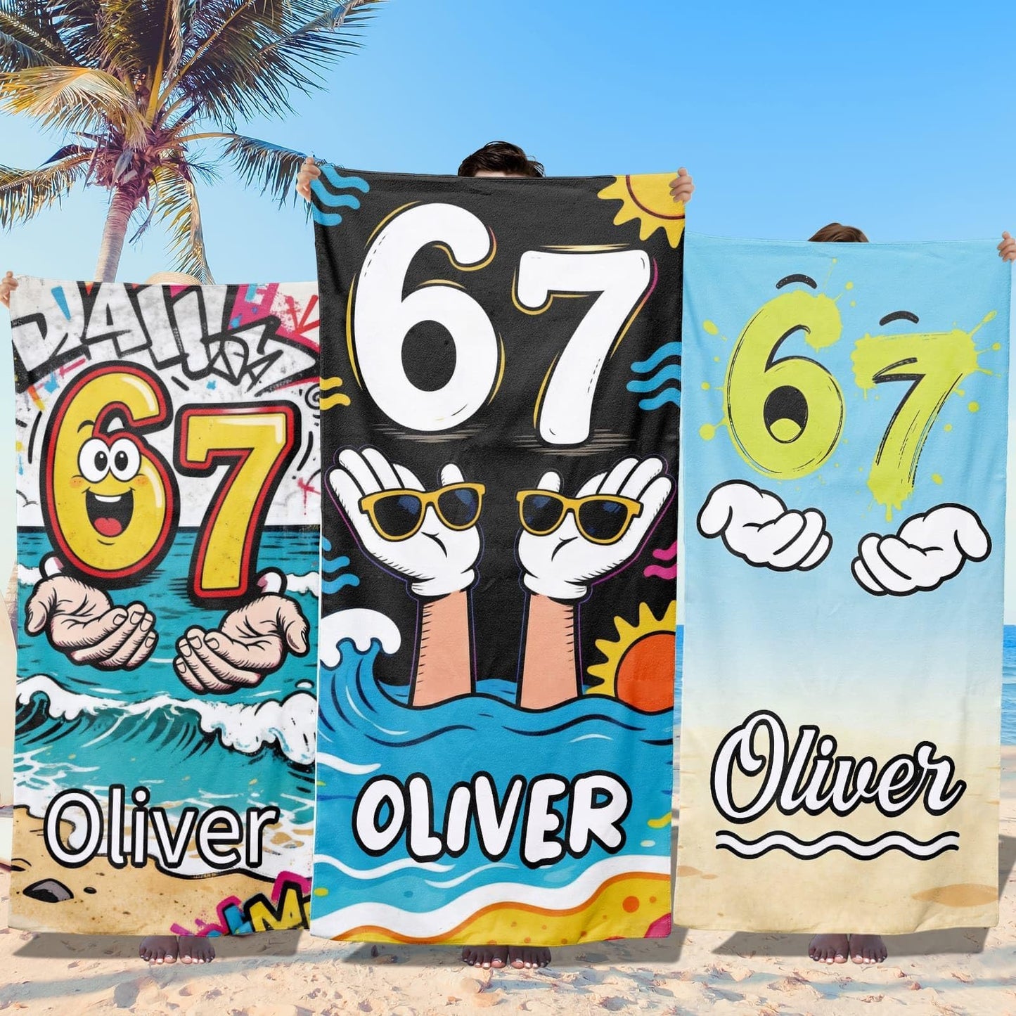 Personalized Beach Towels for Kids - Custom Ice Cream Drip Baseball Beach Towel for Boys,Customized Ultra Absorbent Super Soft Swim/Pool Towel,Team Gift,Youth Baseball Gift for Boys