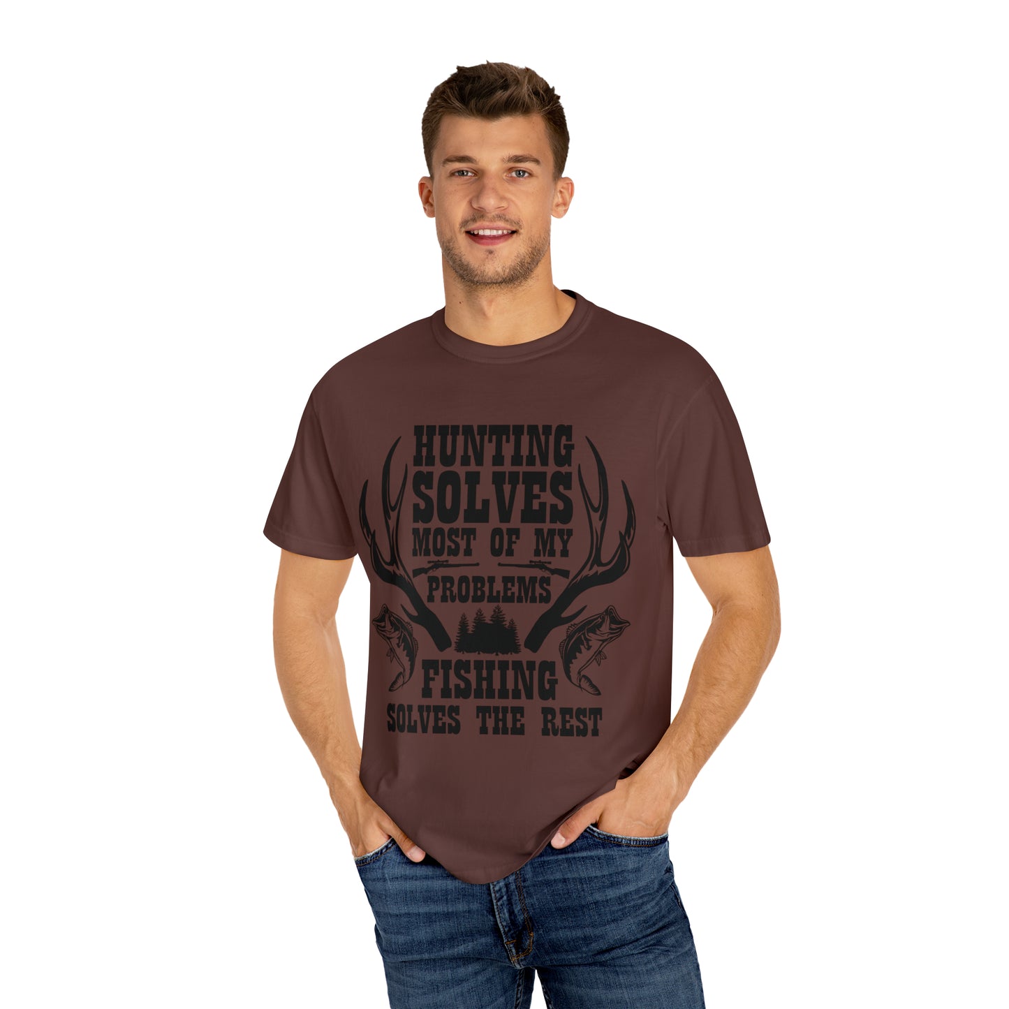 Hunting solves most of my problems Short Sleeve Tee
