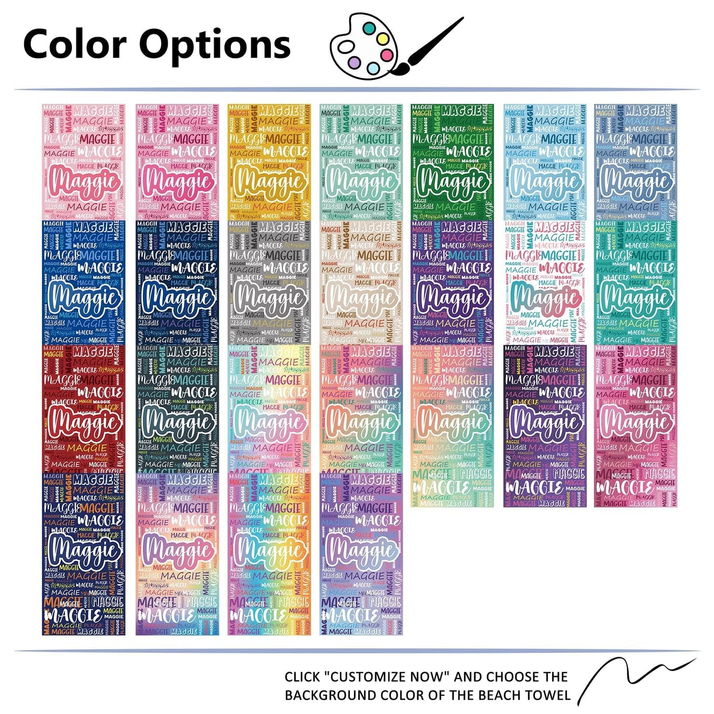 Personalized Beach Towels for Kids Adults - Custom Kids Beach Towels with Names- Customized Sand Free Quick Dry Striped Bath/Pool/Beach Towel for Boys Girls Women Men(Color1)