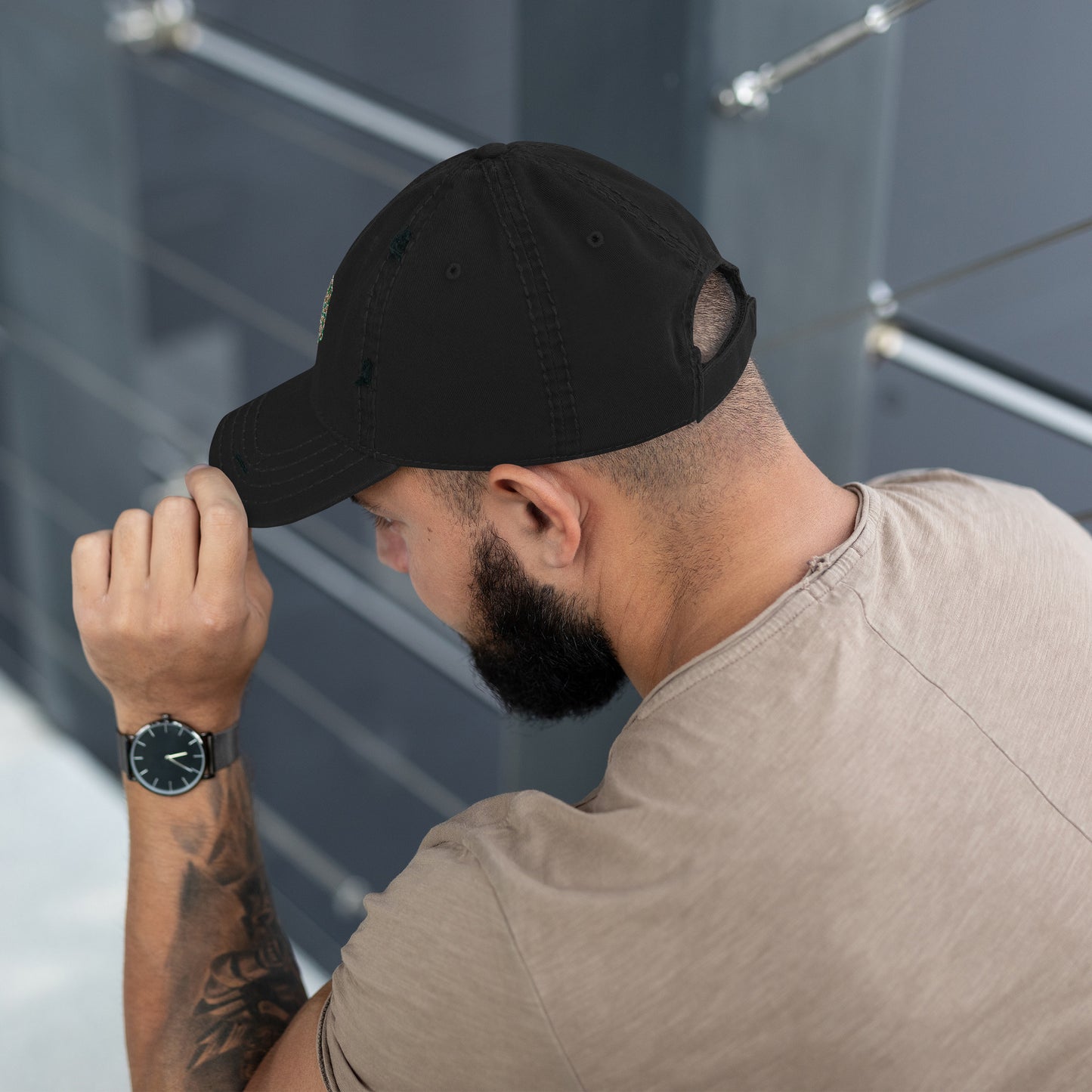 camo Distressed Dad Hat