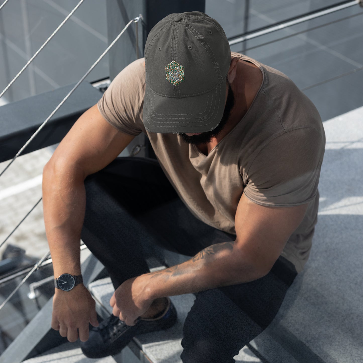 camo Distressed Dad Hat