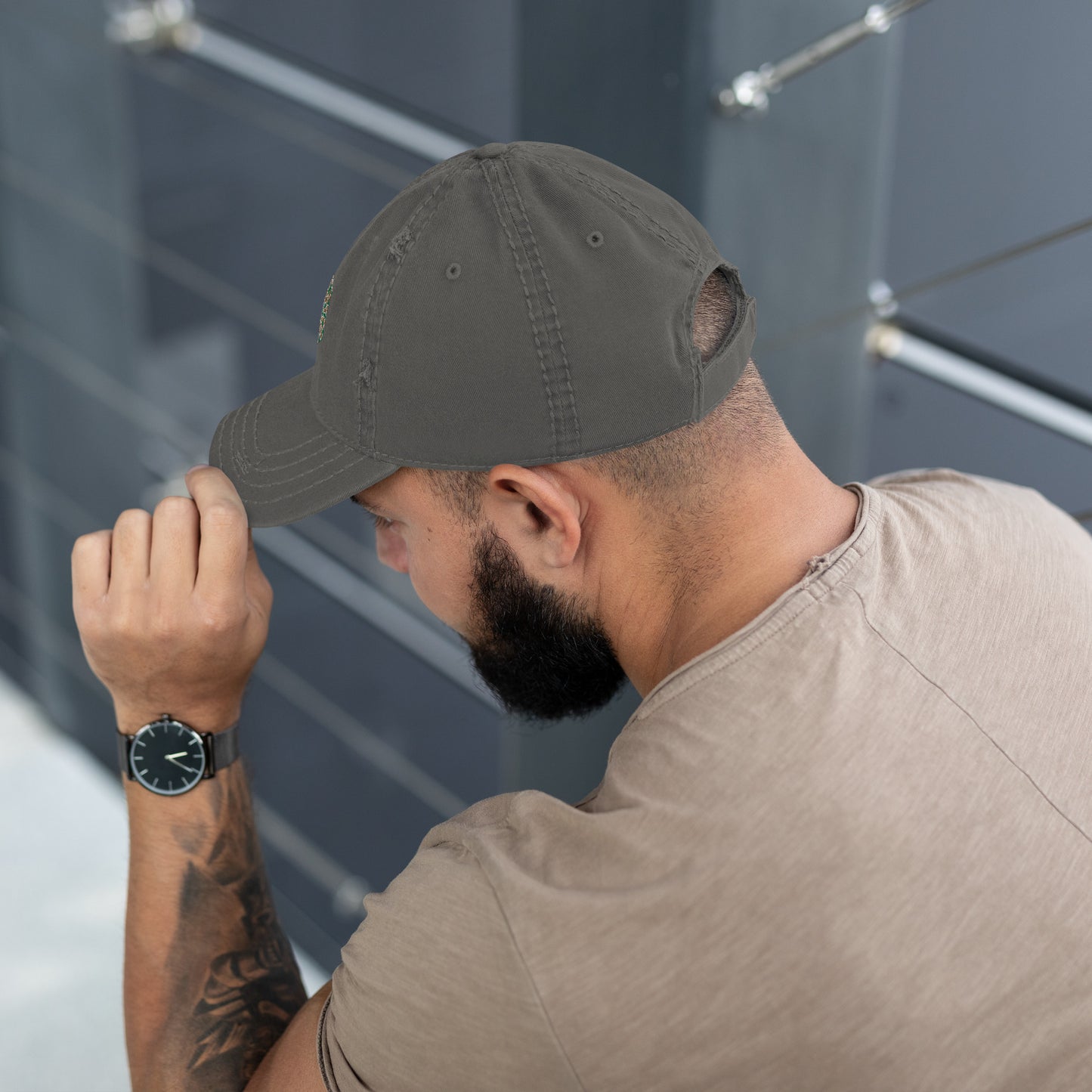 camo Distressed Dad Hat