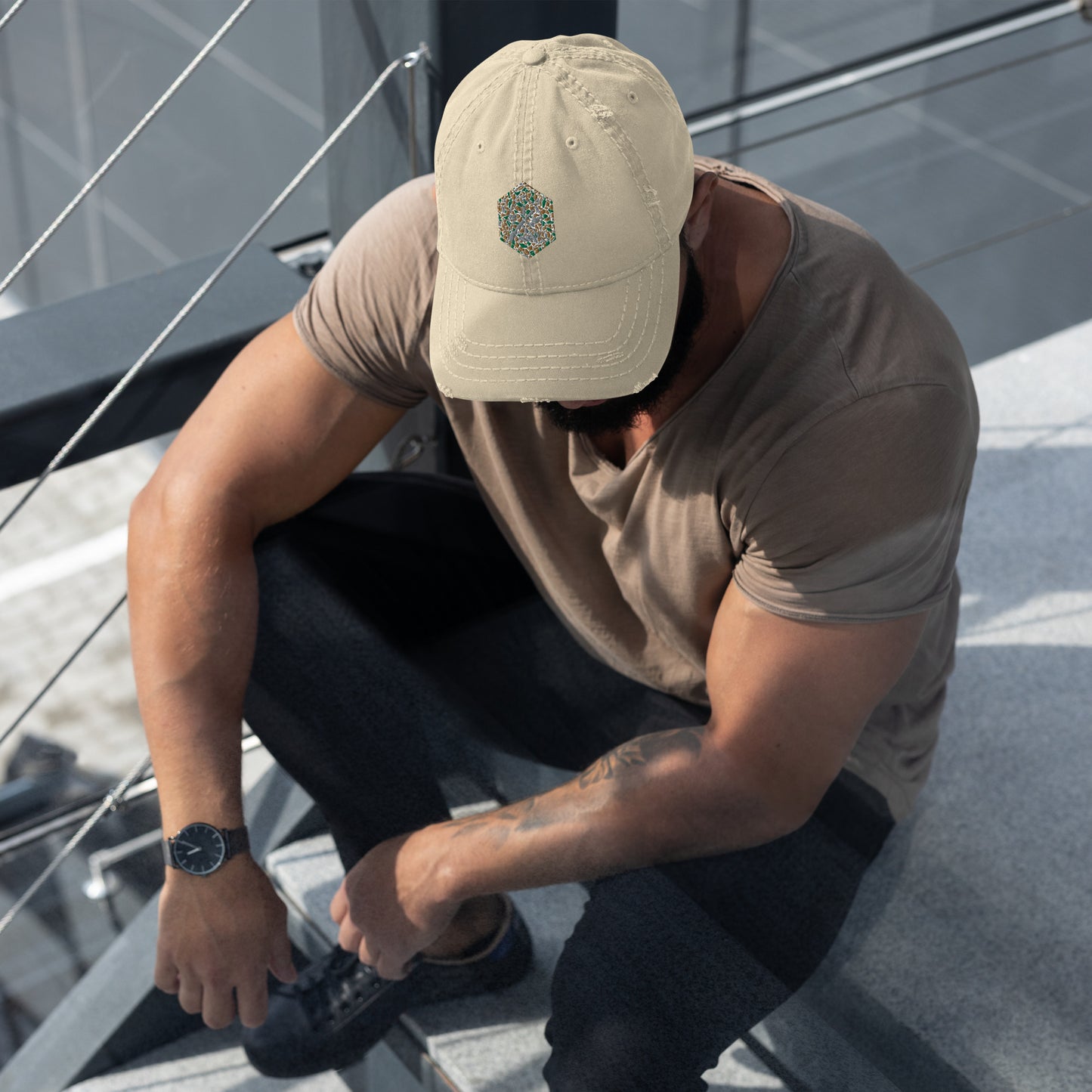 camo Distressed Dad Hat