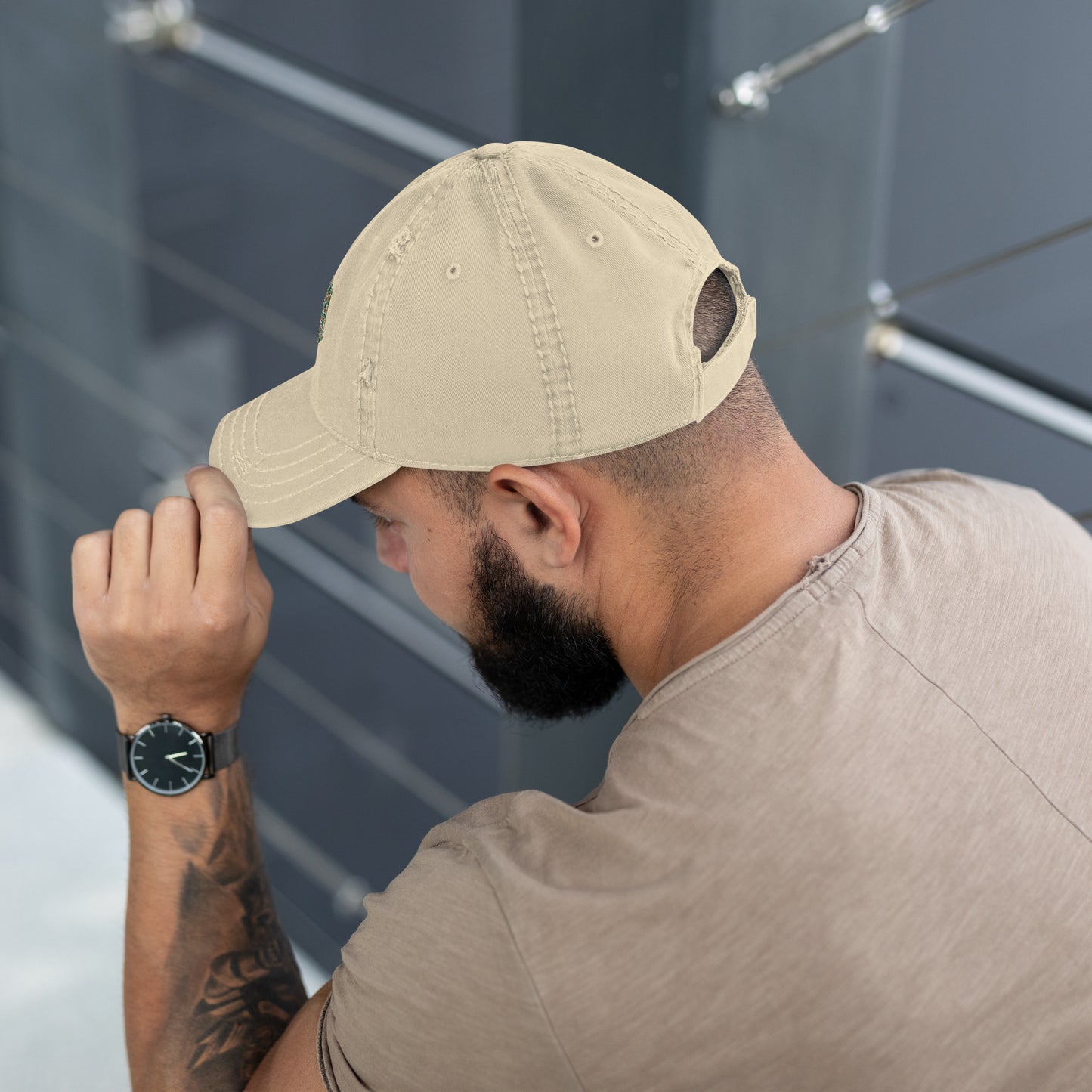 camo Distressed Dad Hat