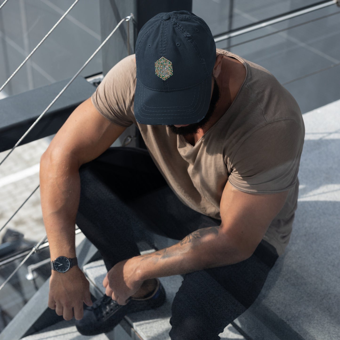camo Distressed Dad Hat