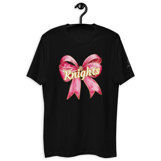 knights oversized pink bow Short Sleeve T-shirt